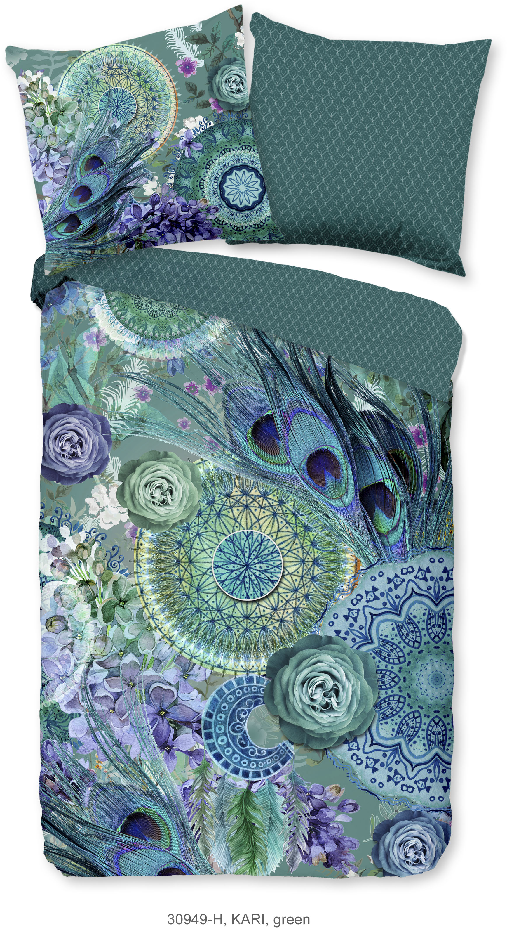 hip Wendebettwäsche "Kari" 2 Stk. tlg. Mako-Satin, 135x200, Reißverschluss, günstig online kaufen
