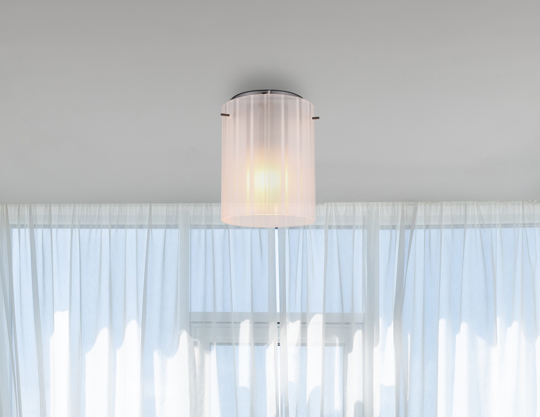 GLOBO LIGHTING Deckenleuchte »TULIVAR«, Leuchtmittel E27 | ohne Leuchtmittel, Deckenlampe/Glas satiniert/Rillen/Flur/Wohnzimmer