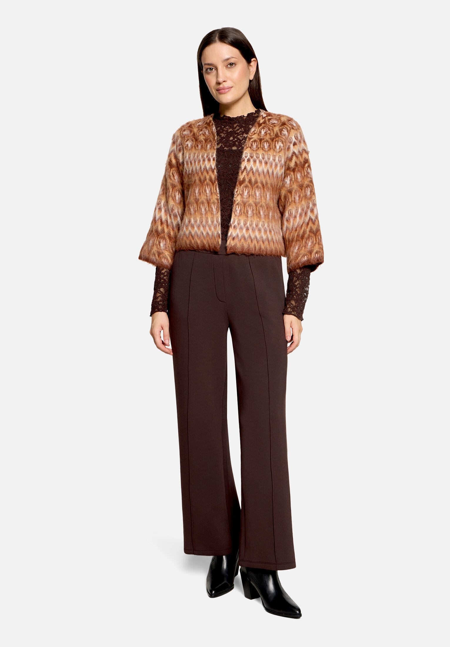 Cartoon Strickjacke »Damen mit Jacquard« 1