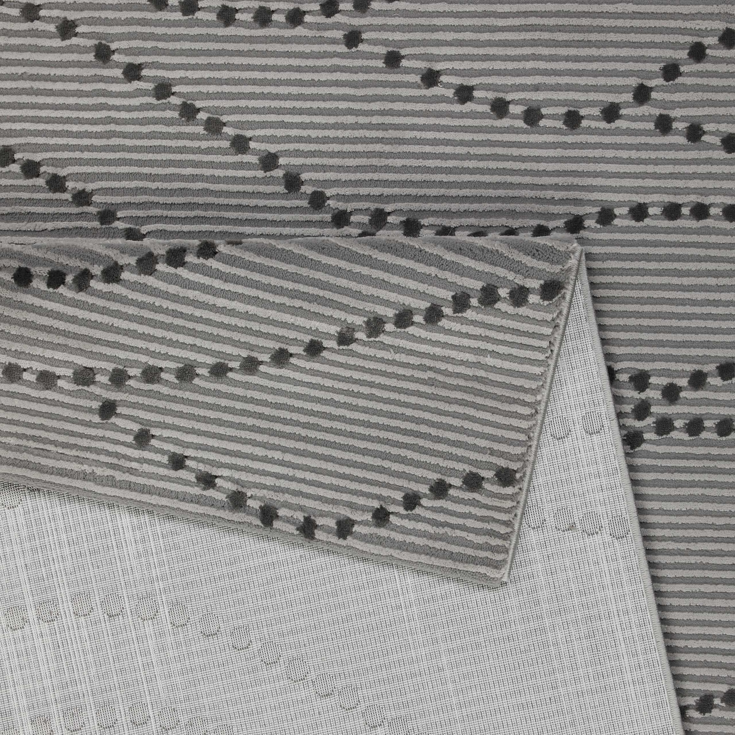 my home Teppich »Adlee«, rechteckig, 12 mm Höhe, Kurzflorteppich, gewebt, geometrisch, Wohnzimmer, modern, Punkte