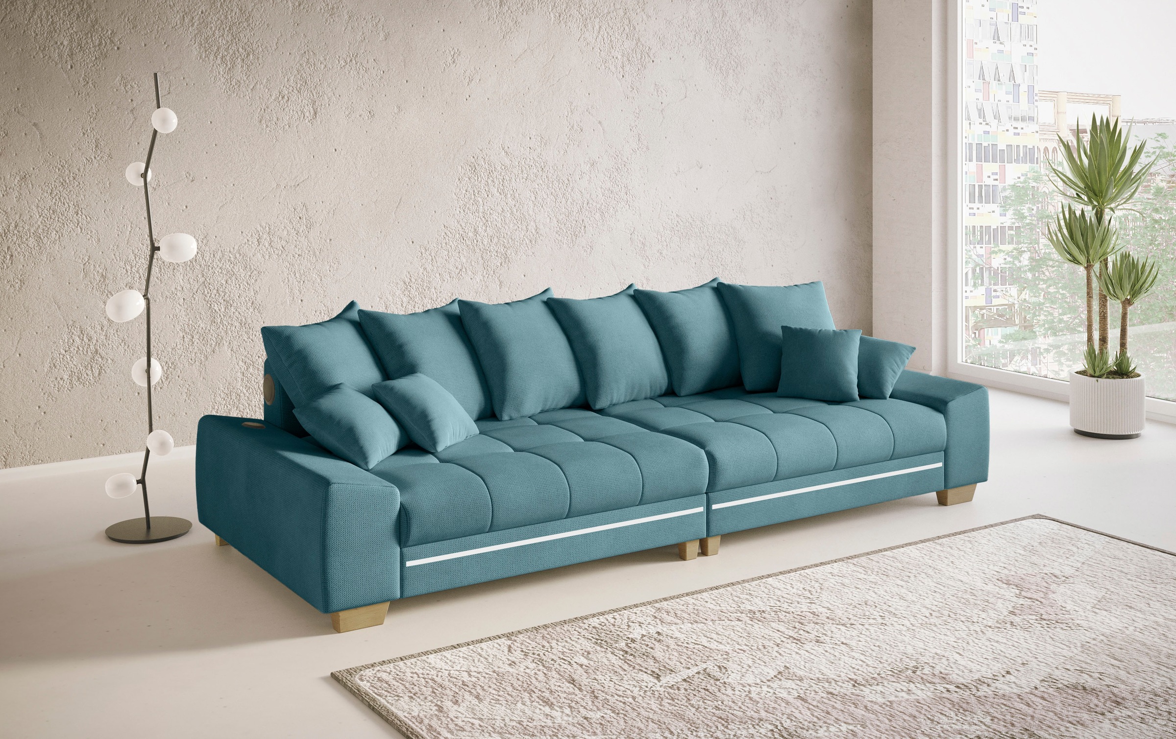 Mr. Couch Big-Sofa »Nikita II«, mit RGB-LED, Bluetooth-Soundsystem, Kaltschaum
