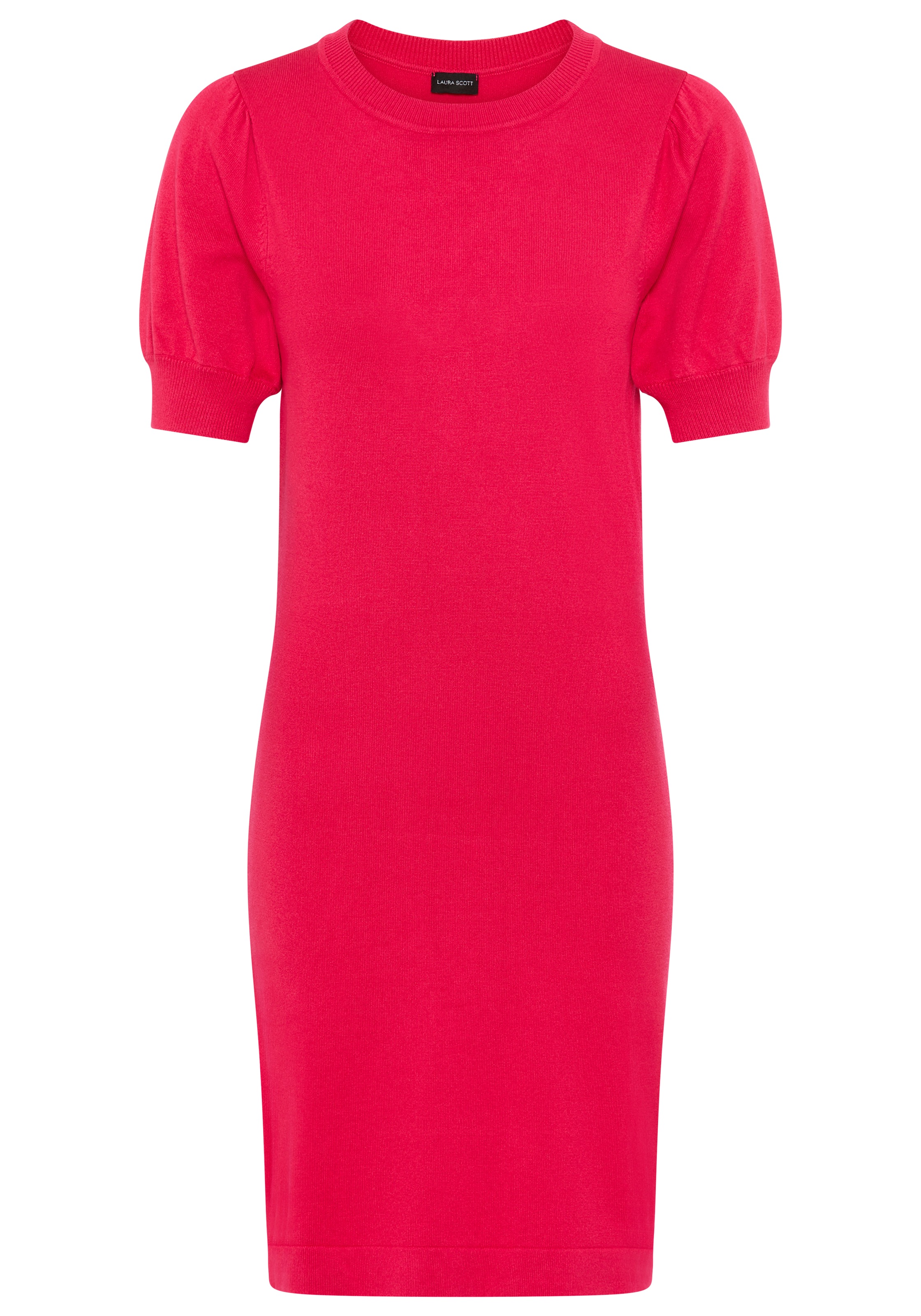 Laura Scott Strickkleid mit femininen Volumenärmeln, mit Halbarm