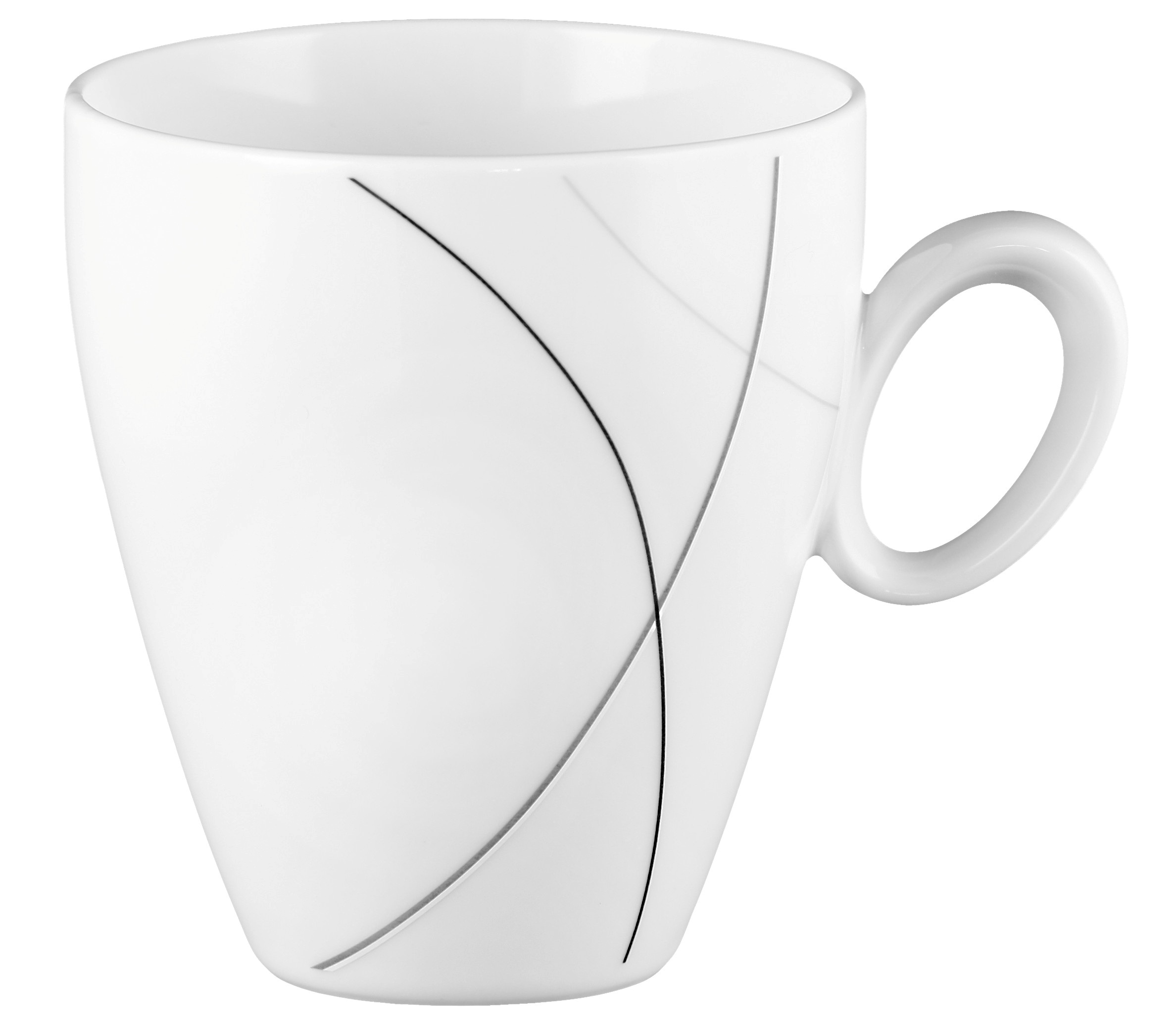 Seltmann Weiden Frühstücks-Geschirrset »Service, Trio Highline (Teller, Schale, Kaffeebecher)«, (Set, 18 tlg.), Teller, Becher, Schalen, Made in Germany, 18 Teile, für 6 Personen