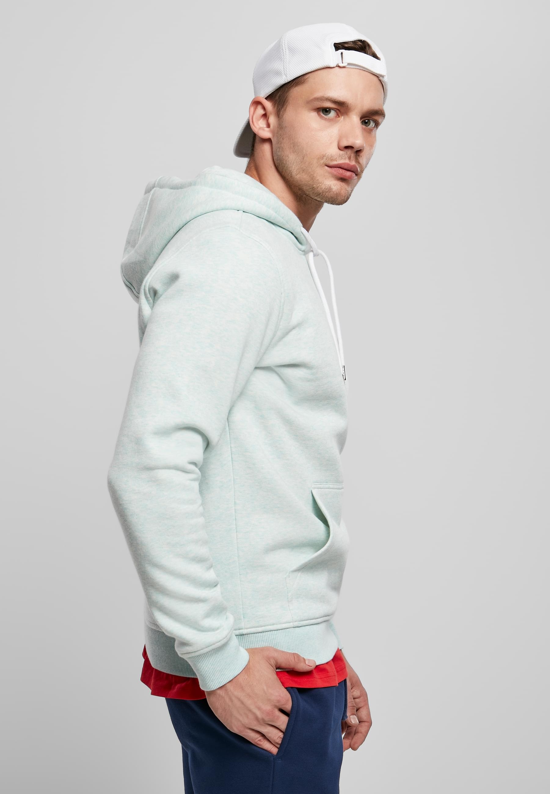 URBAN CLASSICS Sweatshirt »Urban Classics Herren Basic Melange Hoody«, (1 tlg.)