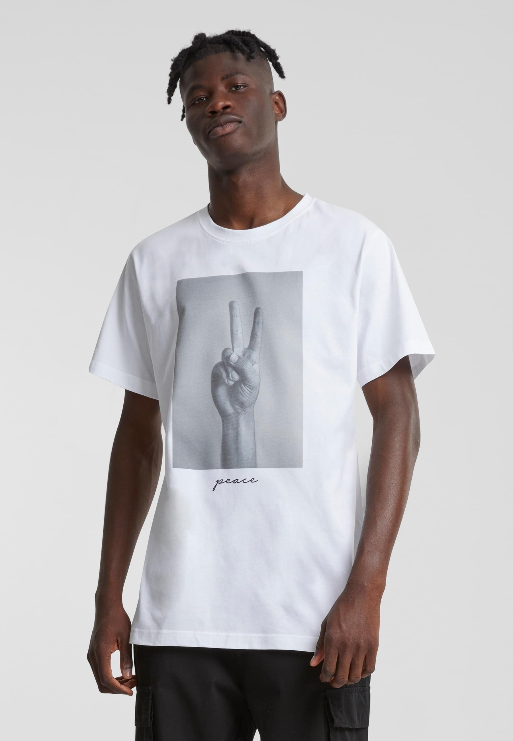 MisterTee T-Shirt »MisterTee Herren Peace Sign Tee«, (1 tlg.)