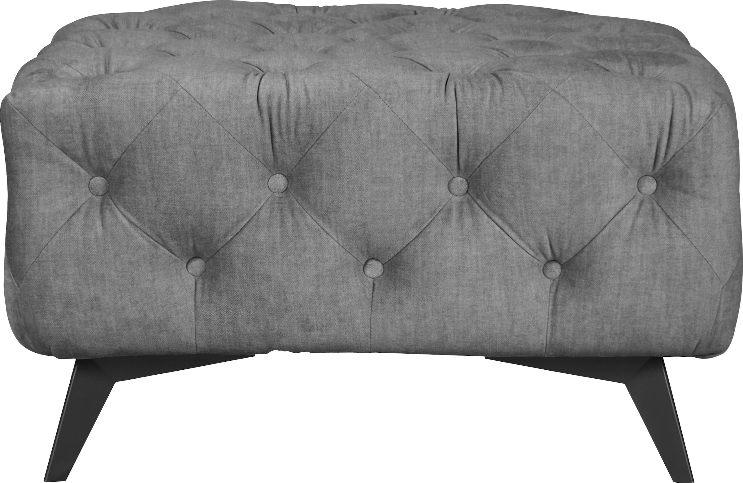 Leonique Polsterhocker »Glynis«, aufwändige Knopfheftung, moderne Chesterfield Optik, Fußfarbe wählbar