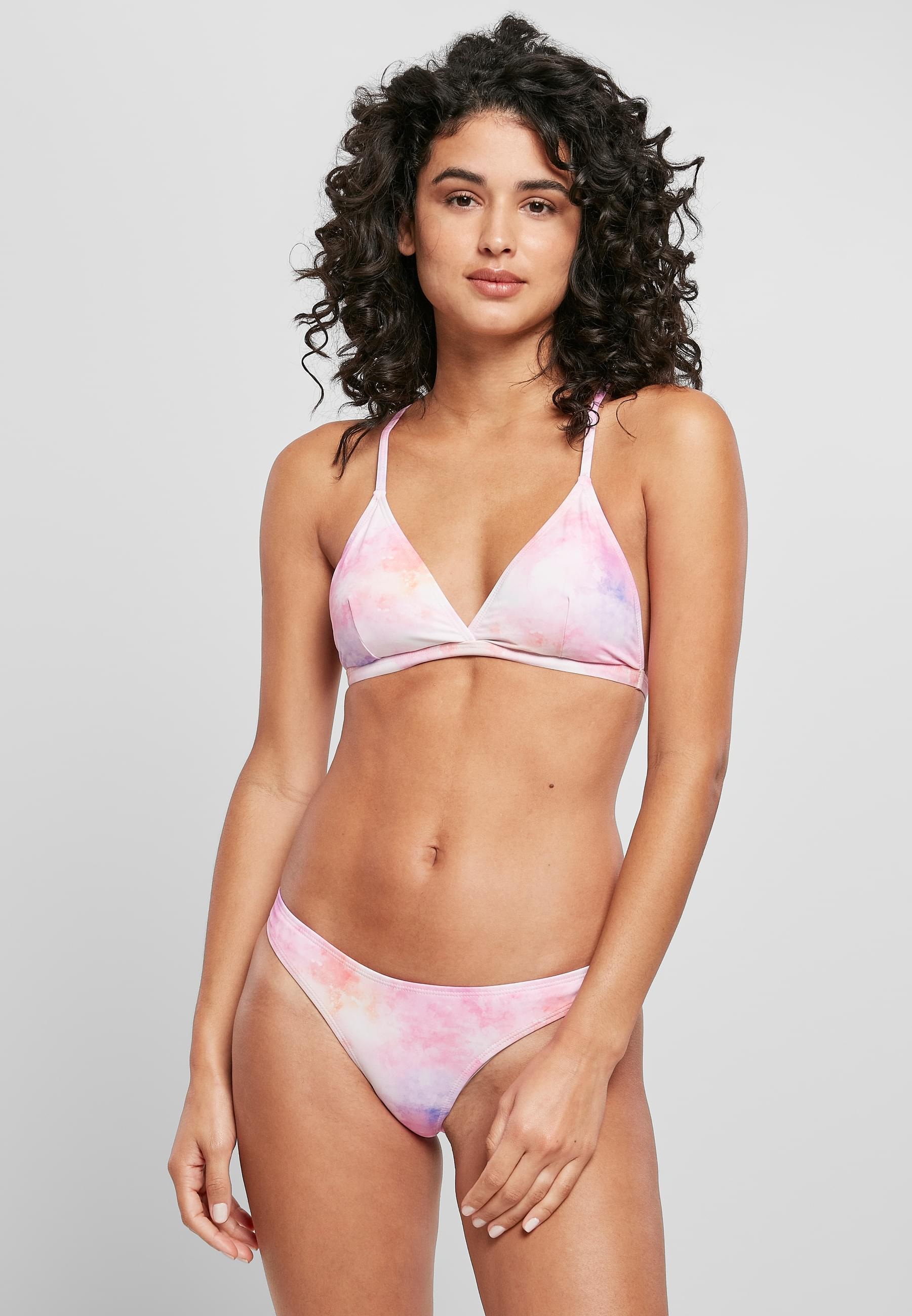 URBAN CLASSICS Bügel-Bikini »Urban Classics Damen Ladies Tie Dye Triangle Back Bikini«