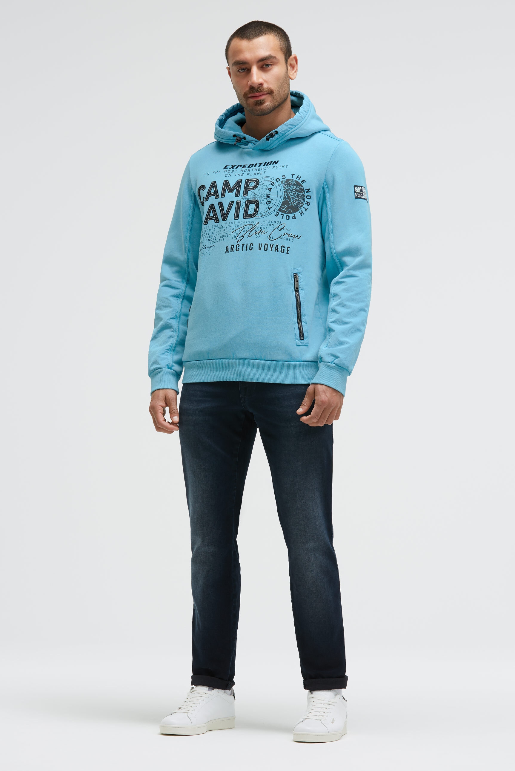 CAMP DAVID Kapuzensweatshirt, mit Reißverschluss-Taschen