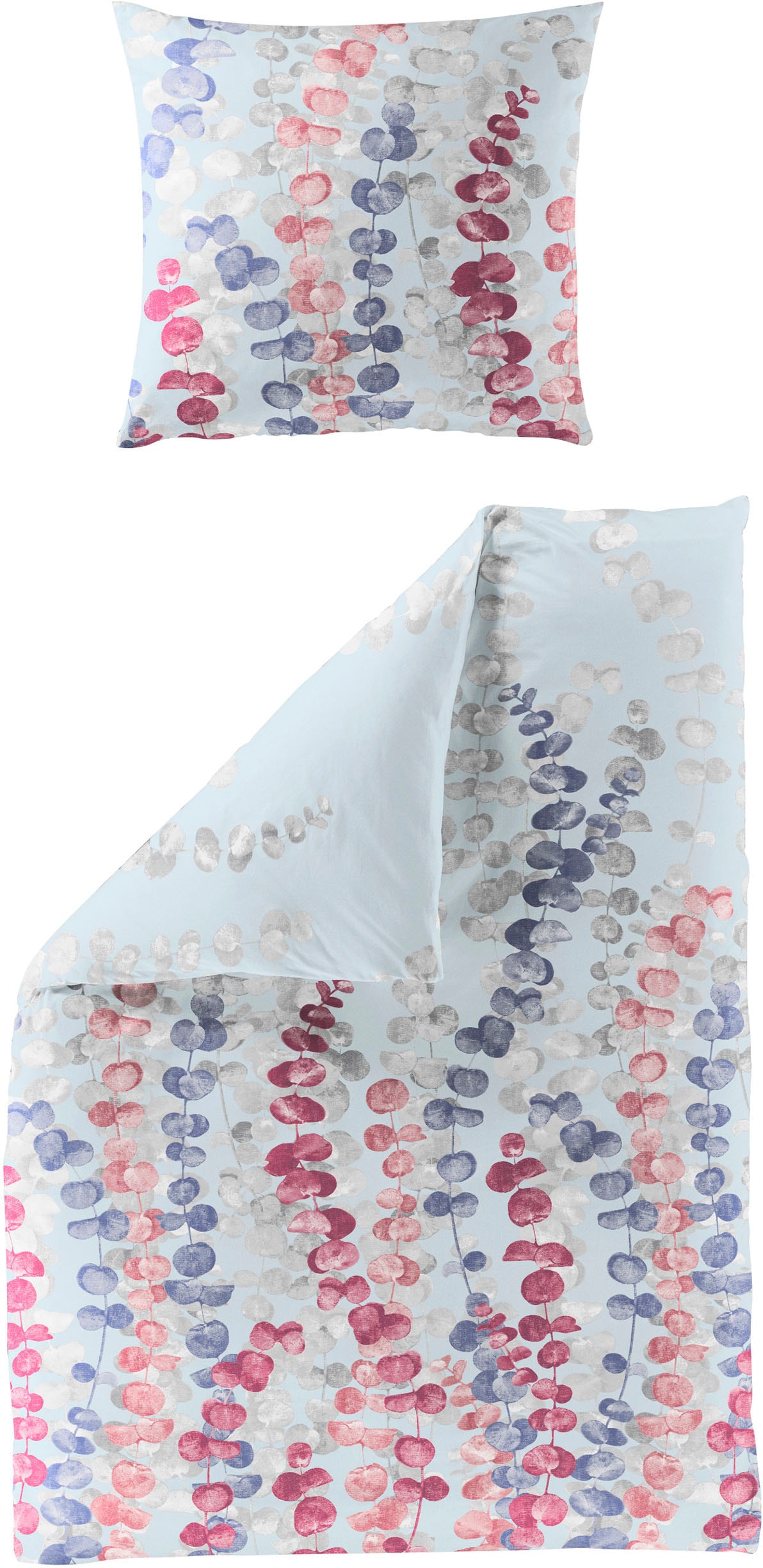 BIERBAUM Bettwäsche "3975" 2 Stk. Mako-Satin, 100 % Baumwolle, pflegeleicht günstig online kaufen