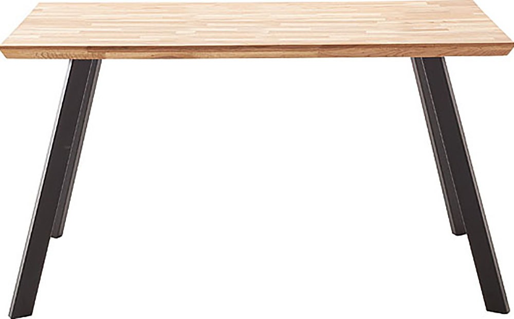 MCA living Esstisch »Zeballos, TOPSELLER!«, (1 St., Holztisch), Tischplatte aus Zerreiche, Schweizer Kante, belastbar bis 100 Kg