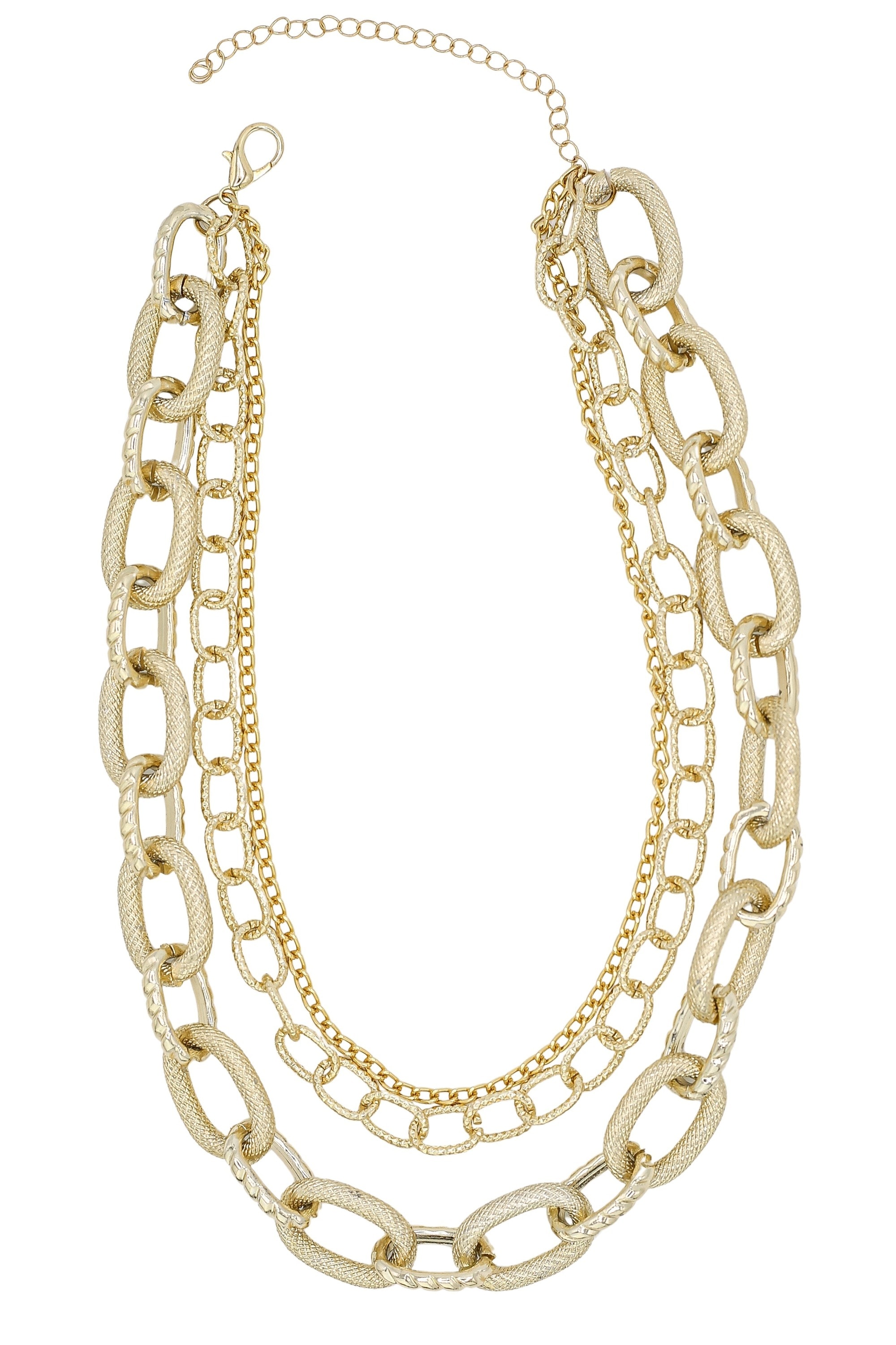 COLLEZIONE ALESSANDRO Kette mit Anhänger »TriLuxe«, dreireihige Halskette in gold