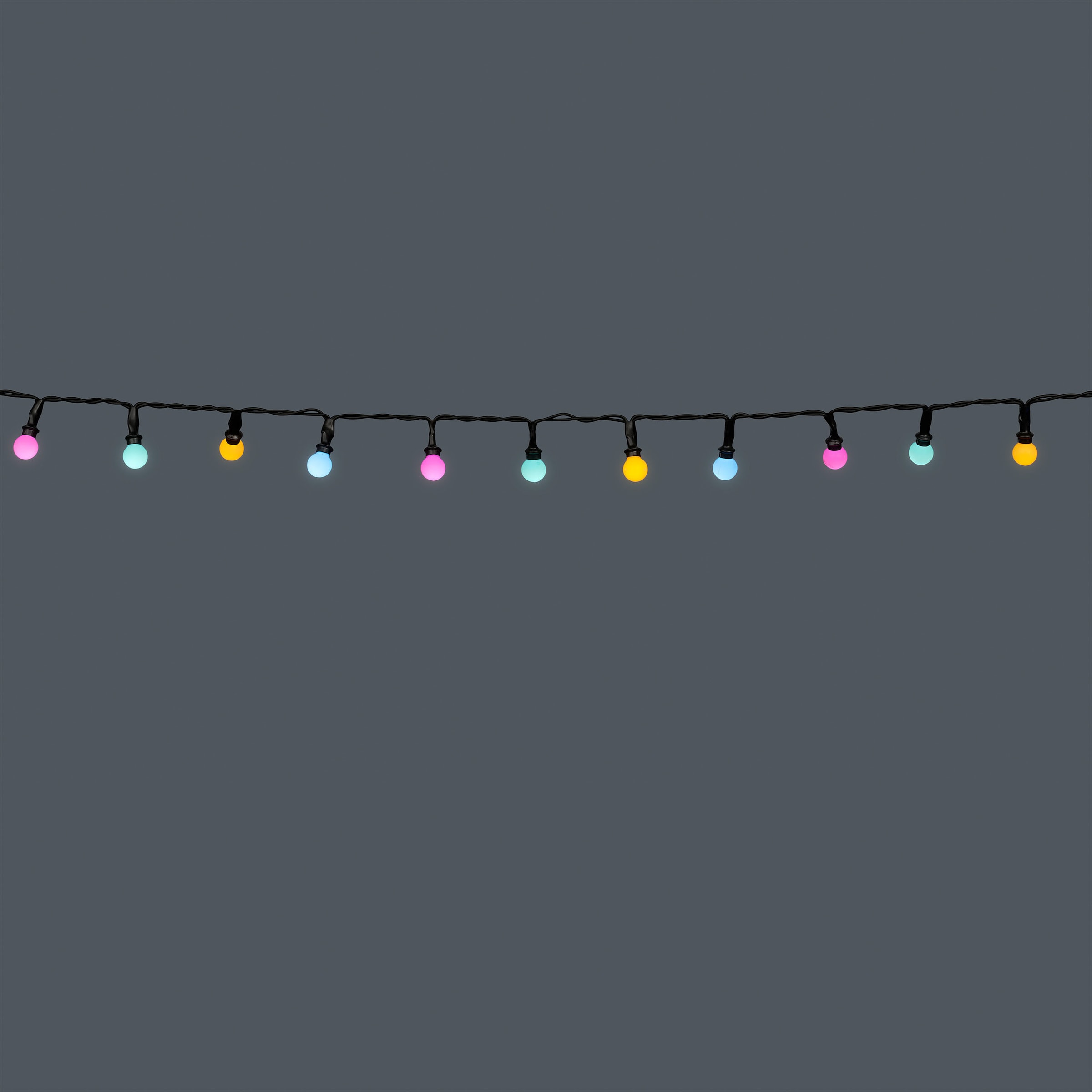OTTO home LED-Lichterkette »Outdoor/Indoor, Kugel Avvina, bunt, 3/6/12/18 u. 24 m Länge, 11 Modi« warmweiß pastellfarbig, Timer, Lichteffekte, Garten, Terrasse, Party