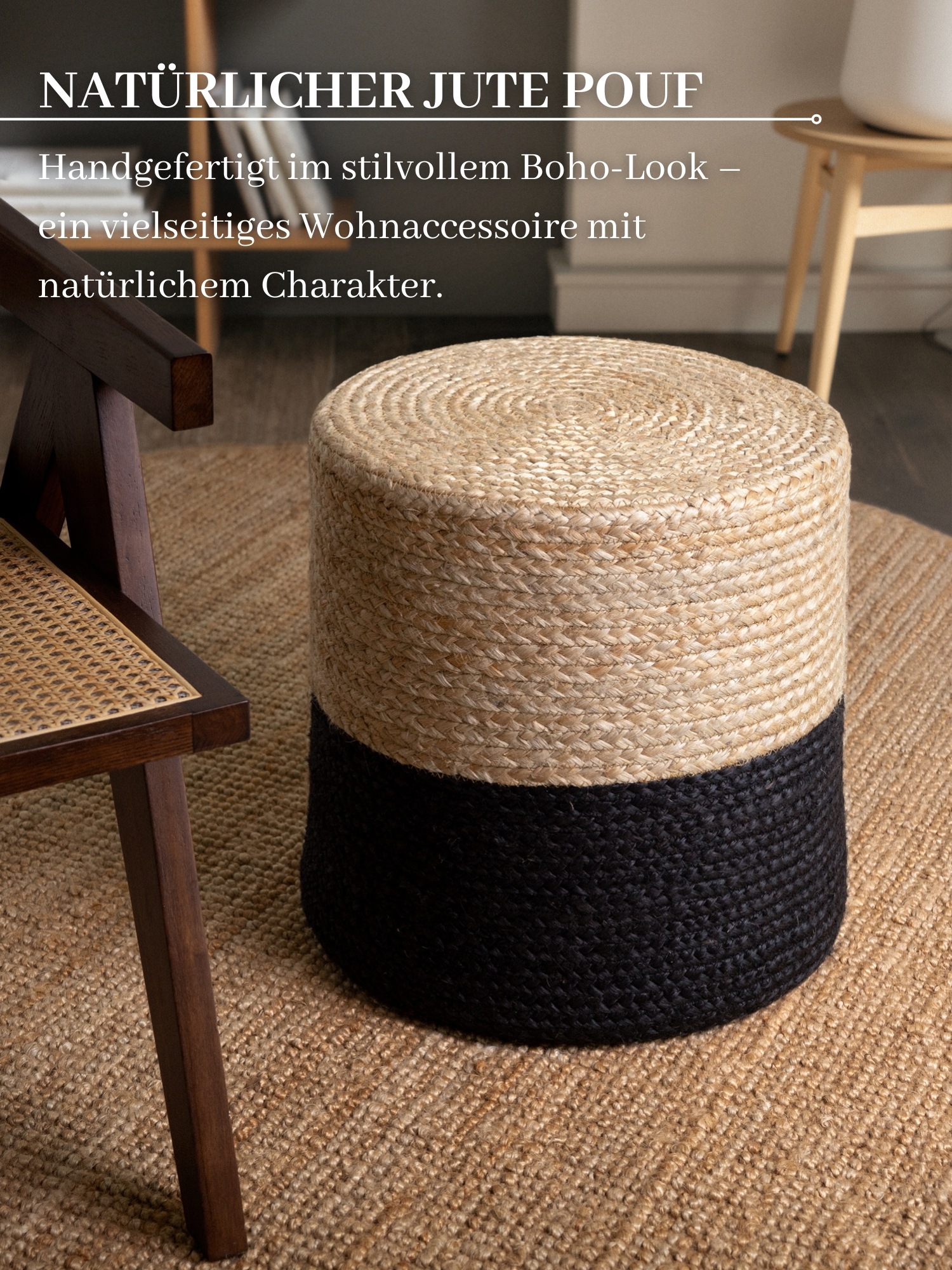 HANSE Home Pouf "Jutta, Jute" 1 Stk. tlg. günstig online kaufen