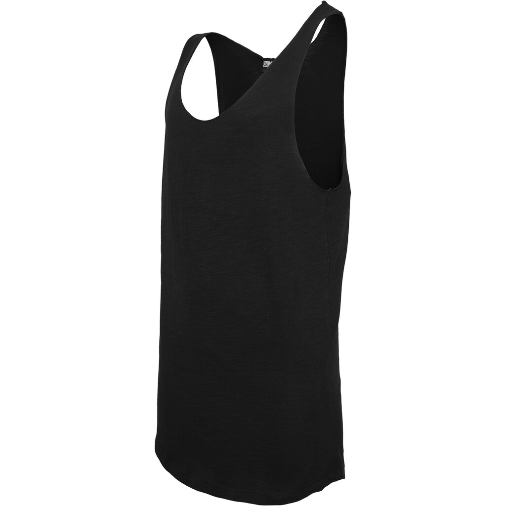 URBAN CLASSICS Tanktop »Urban Classics Herren Long Shaped Open Edge Loose Tank«, (1 tlg.)