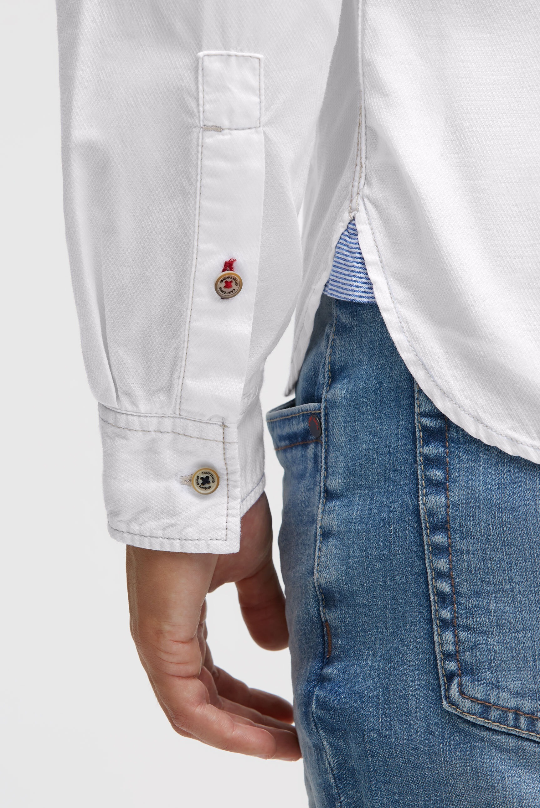 CAMP DAVID Langarmhemd mit Kentkragen