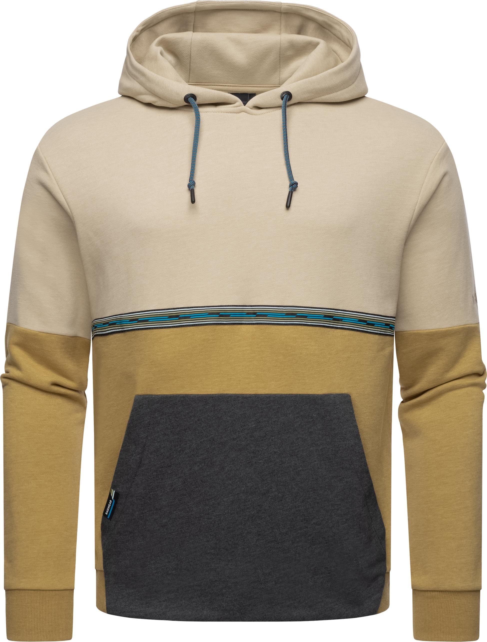 Ragwear Hoodie "Blocky Hoody", Sportlicher Herren Kapuzenpullover mit Blockstreifen