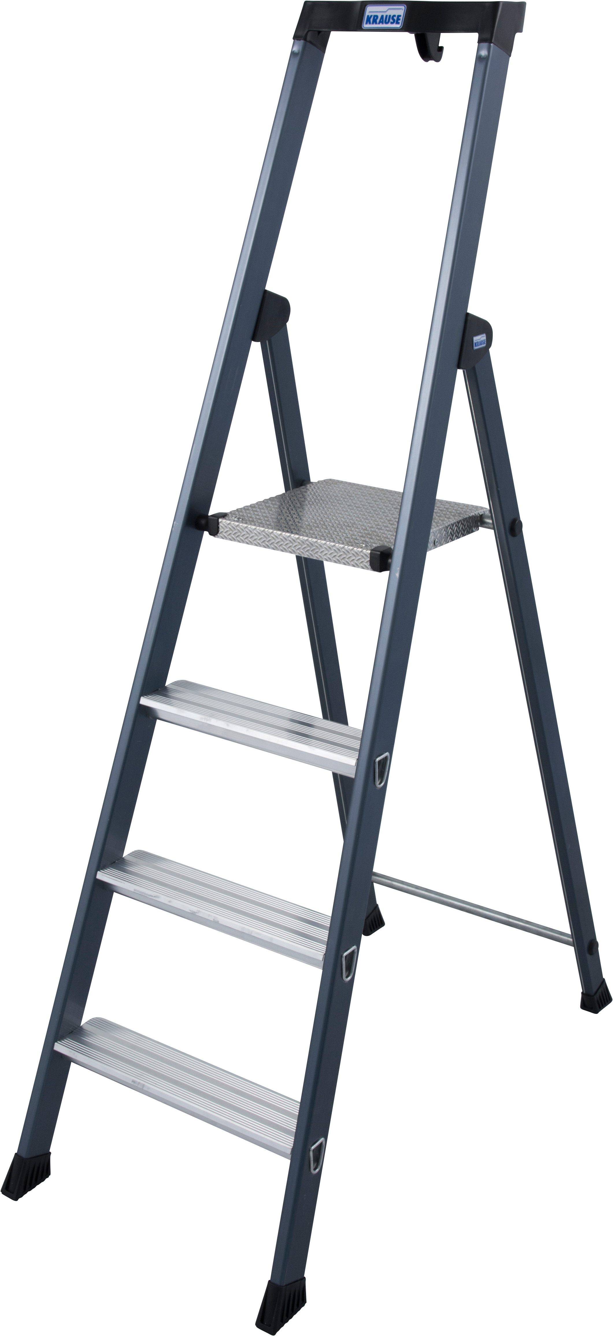 KRAUSE Stehleiter "SePro S" Alu eloxiert, 1x4 Stufen, Arbeitshöhe ca. 285 cm