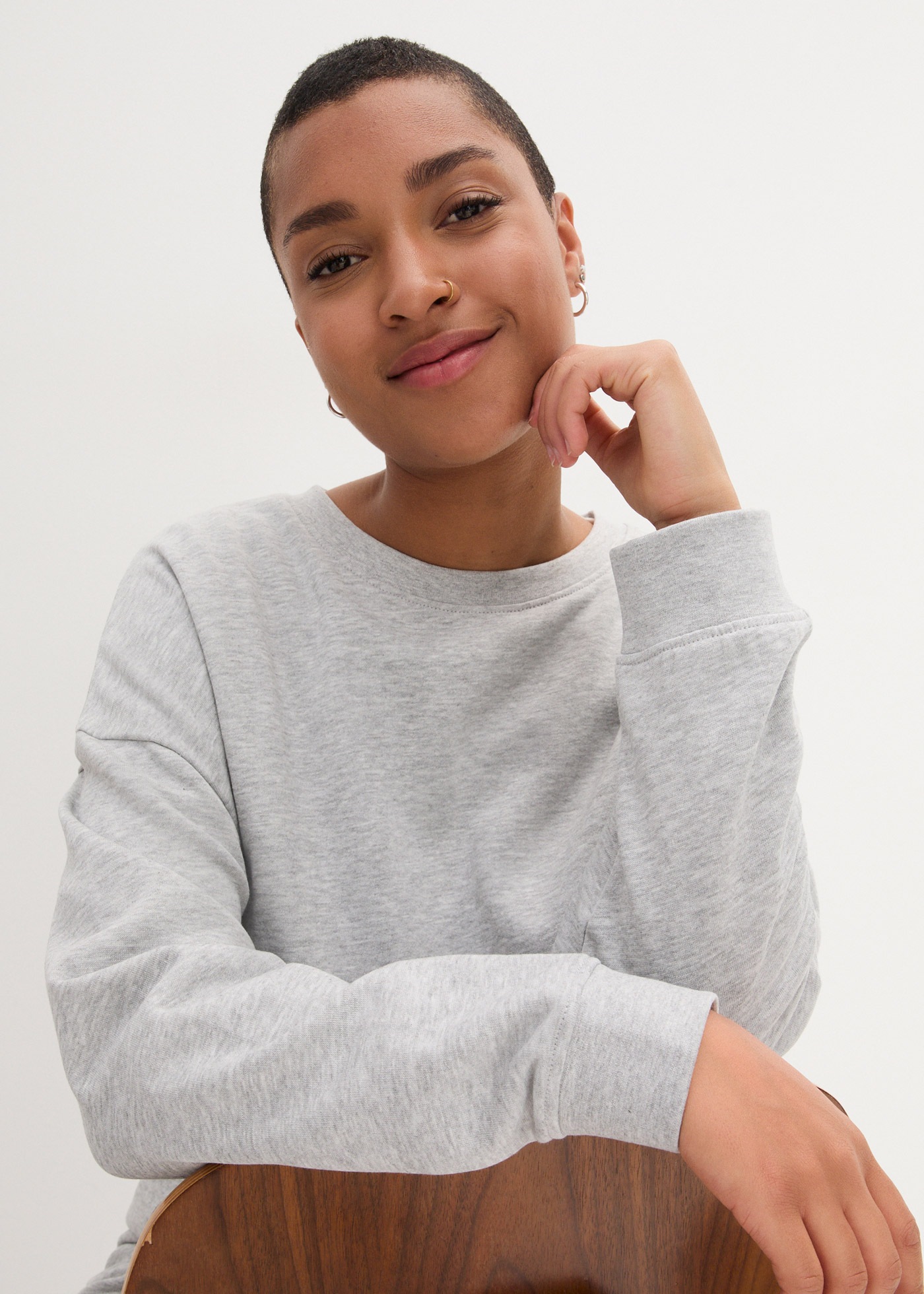 Thumbnail - bonprix Sweatshirt "Oversize-Sweatshirt", lässig geschnittene Passform, Oversize-Fit, mit Rundhalsform