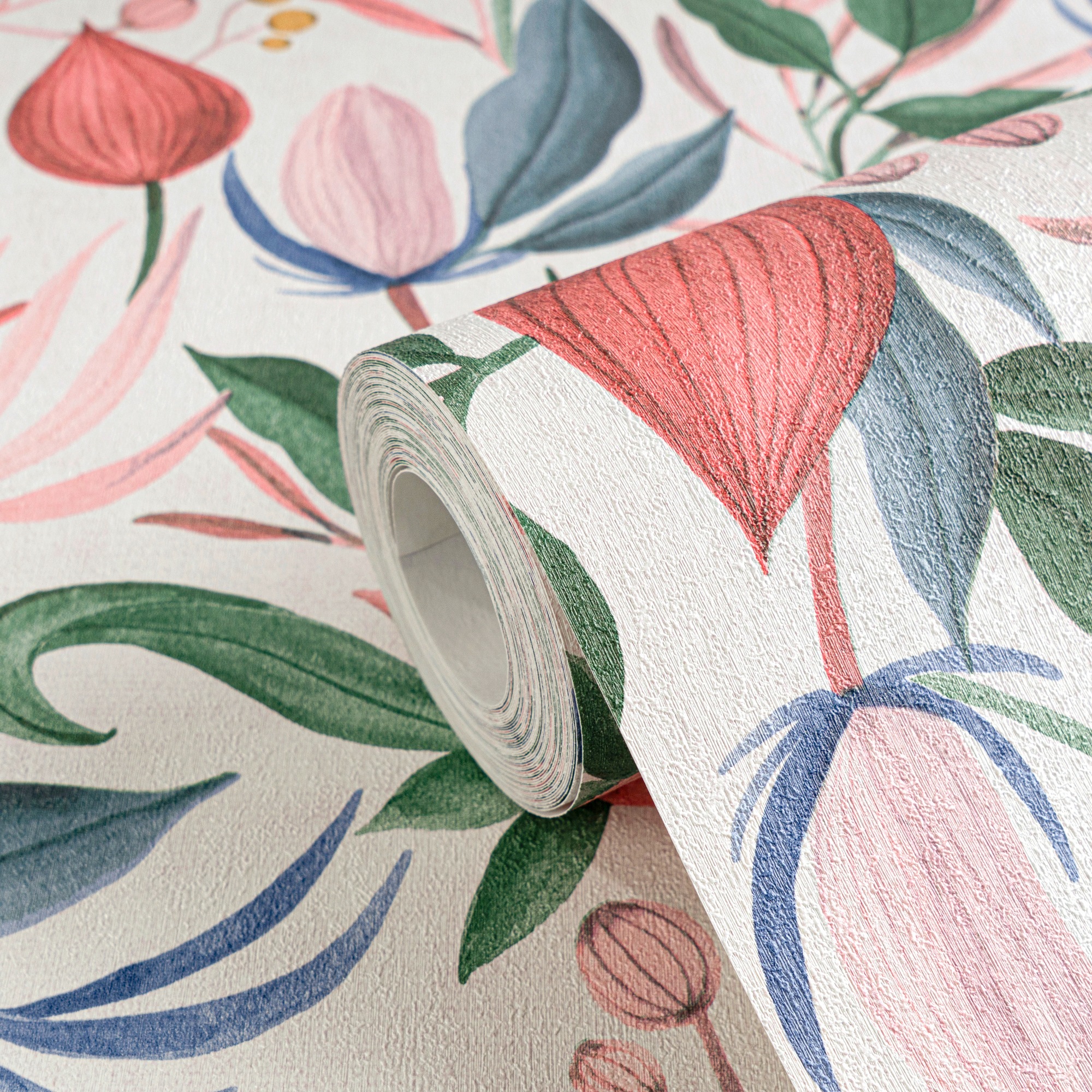 CosmoLiving by Cosmopolitan Vliestapete »Still Bloom – Florale Vliestapete« matt strukturiert Moderner Blütentraum mit sanfter Eleganz