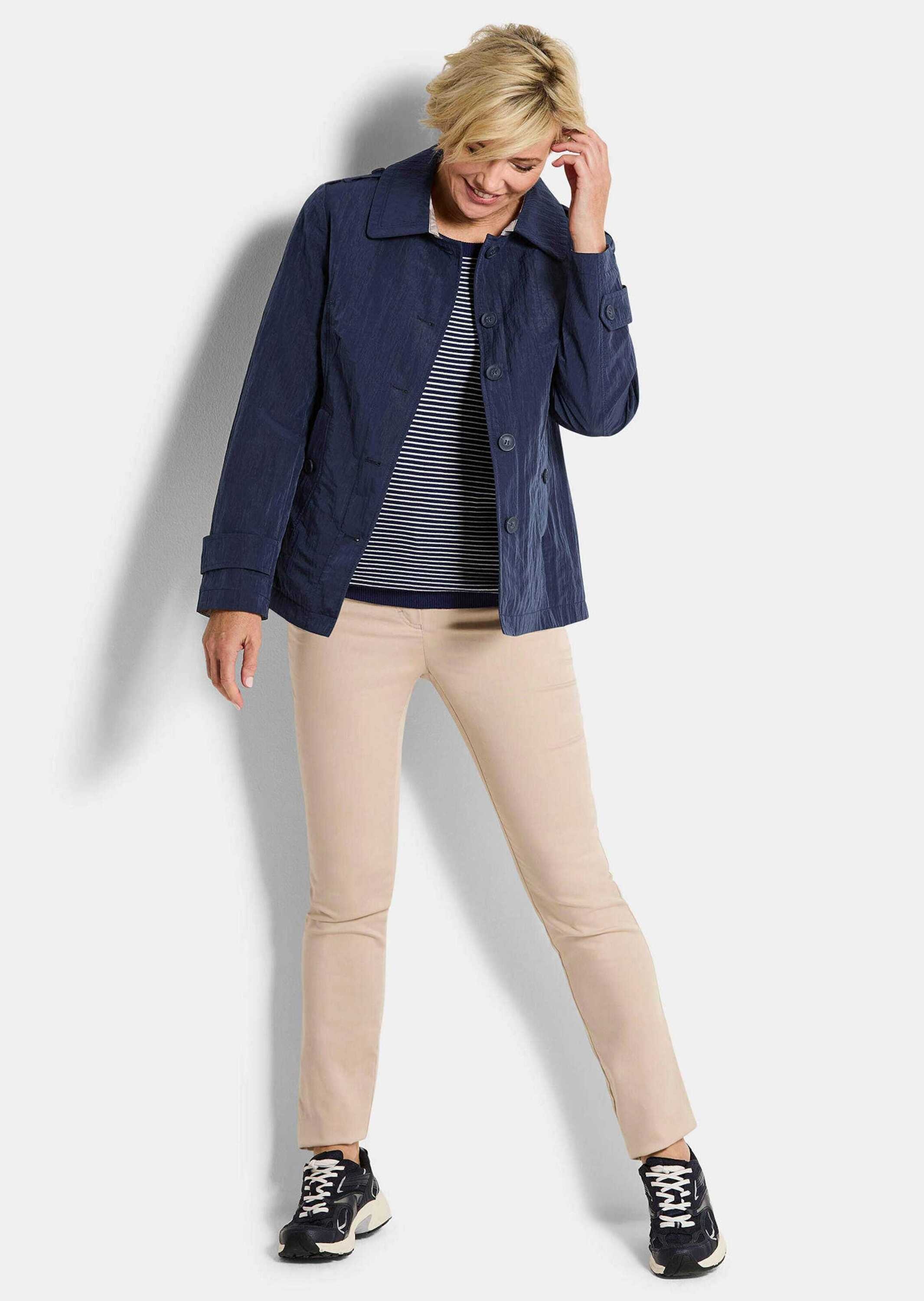 GOLDNER Blouson "Kurzgröße Übergangsjacke mit Crash-Optik" Sattel mit bedru günstig online kaufen