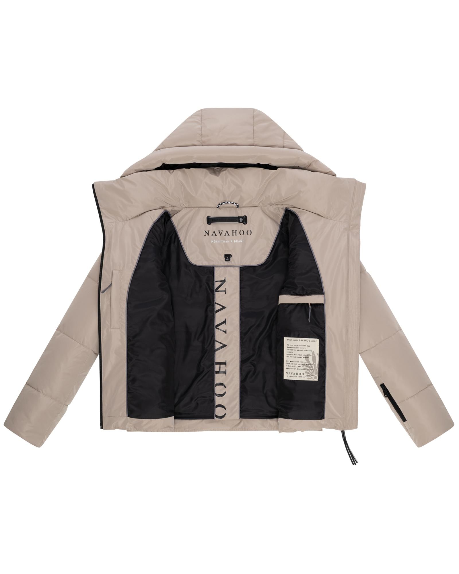 Navahoo Steppjacke »Frostherz XIV«, mit Kapuze, Kurze gesteppte Damen Winterjacke mit abnehmbarer Kapuze