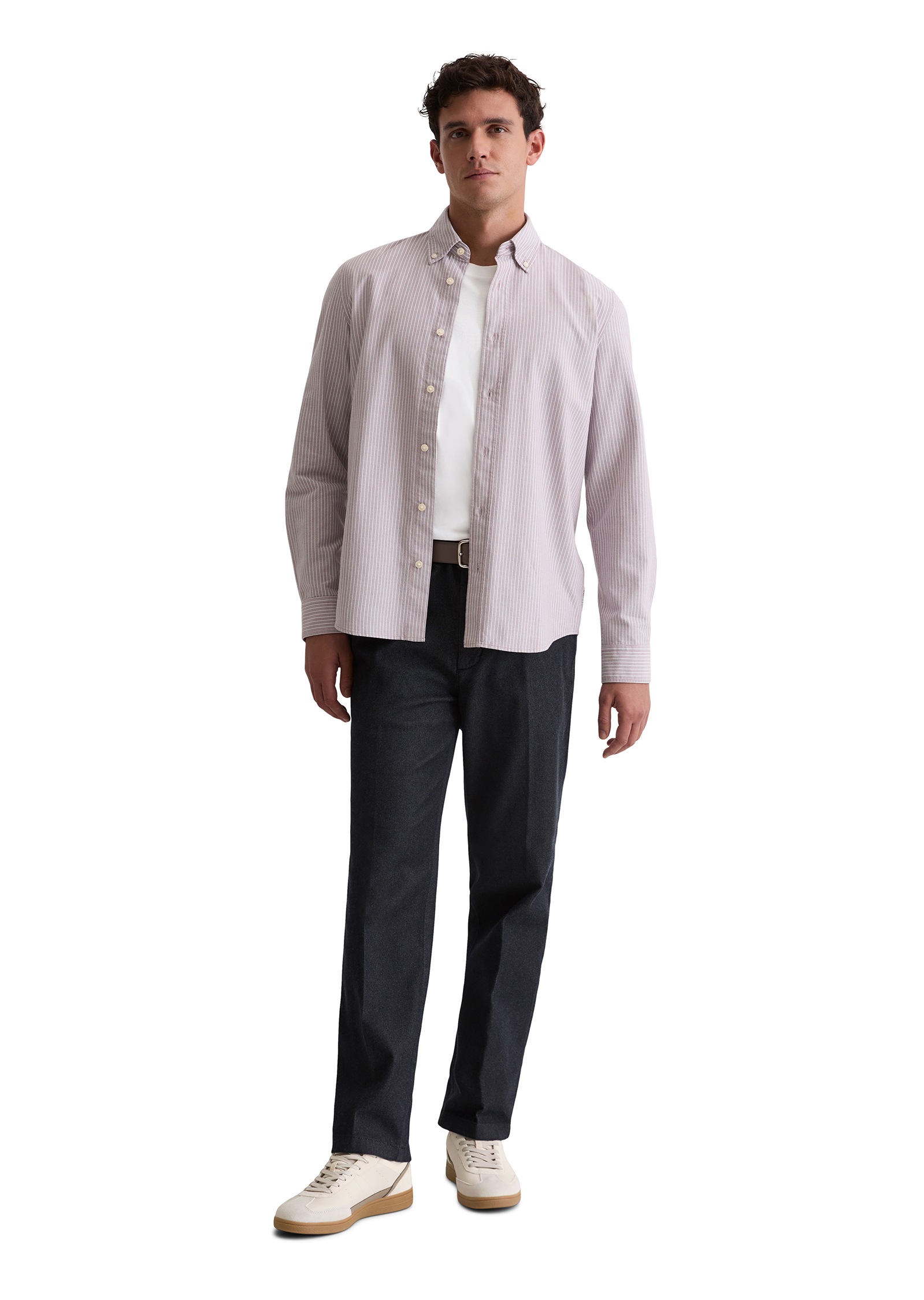 Marc O'Polo Langarmhemd Oxford-Hemd, regular fit mit Button-Down-Kragen