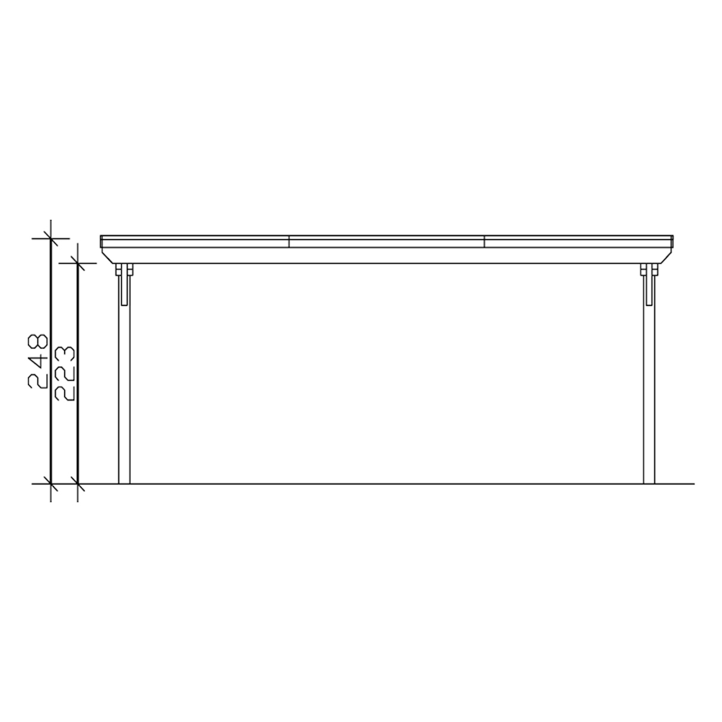 Skanholz Doppelcarport »Emsland«, Leimholz-Nordisches Fichtenholz, 550 cm, braun