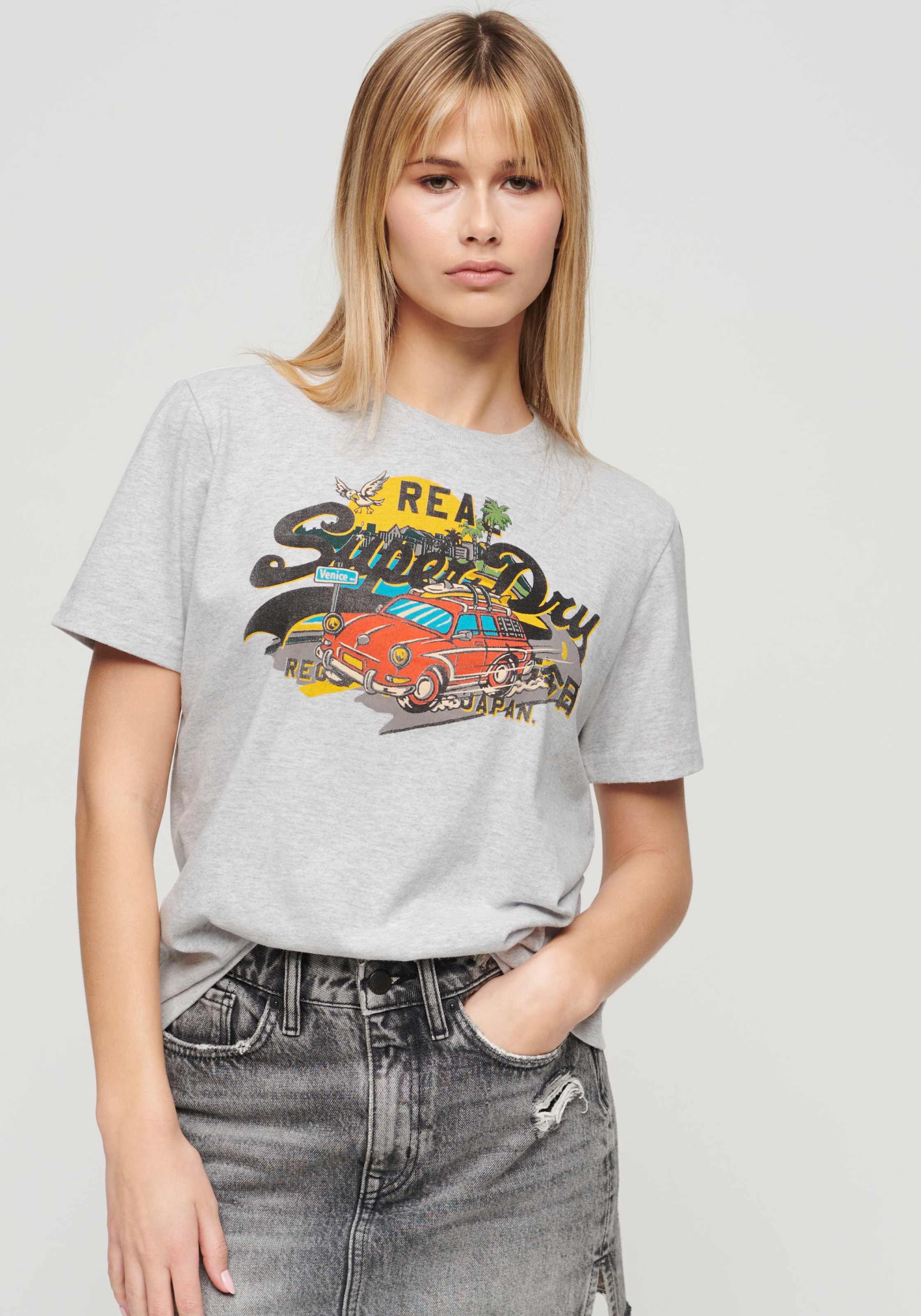 Superdry Kurzarmshirt "LA VL GRAPHIC RELAXED TEE" günstig online kaufen