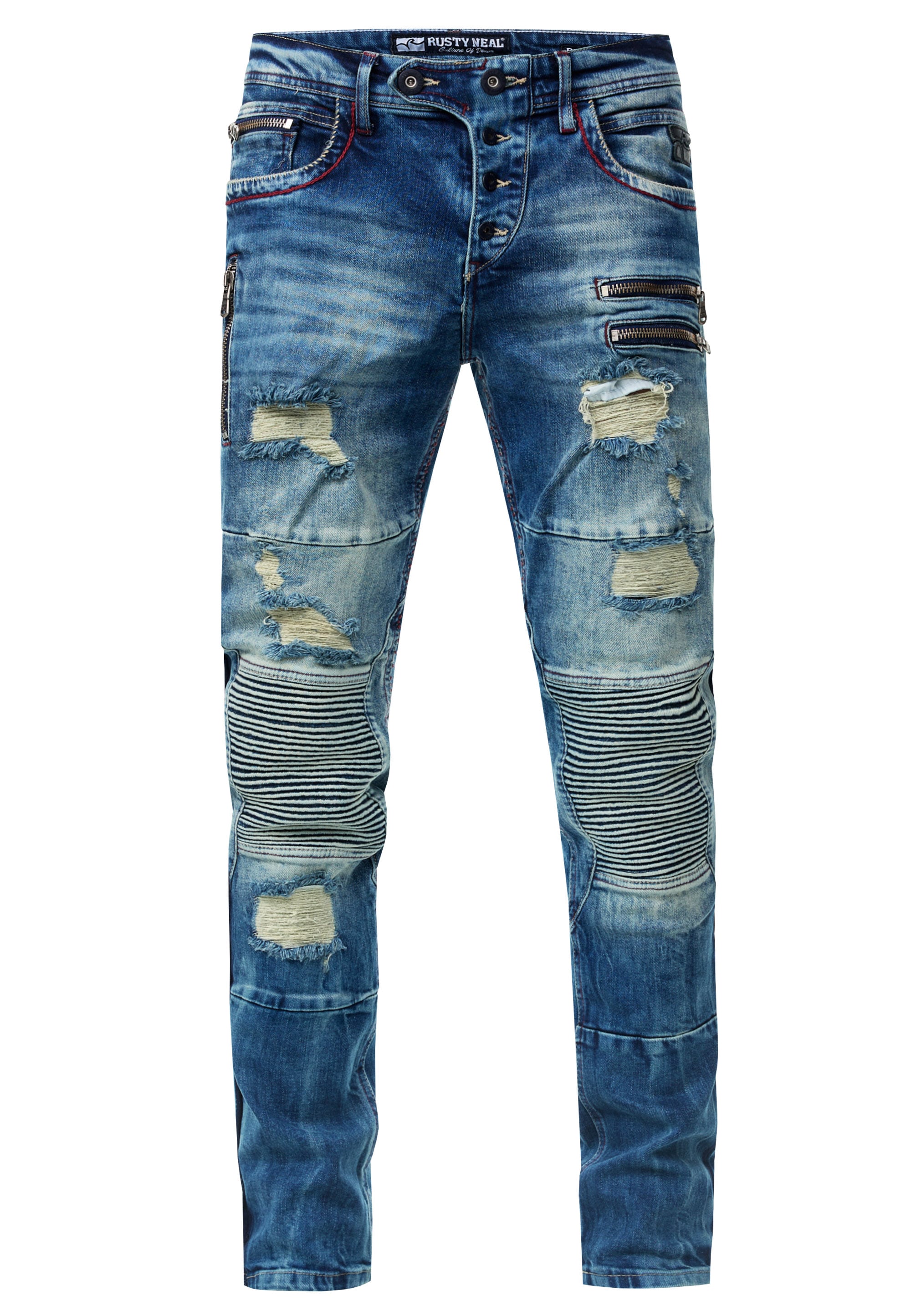 Rusty Neal Slim-fit-Jeans »MISATO«, im modischen Used-Look