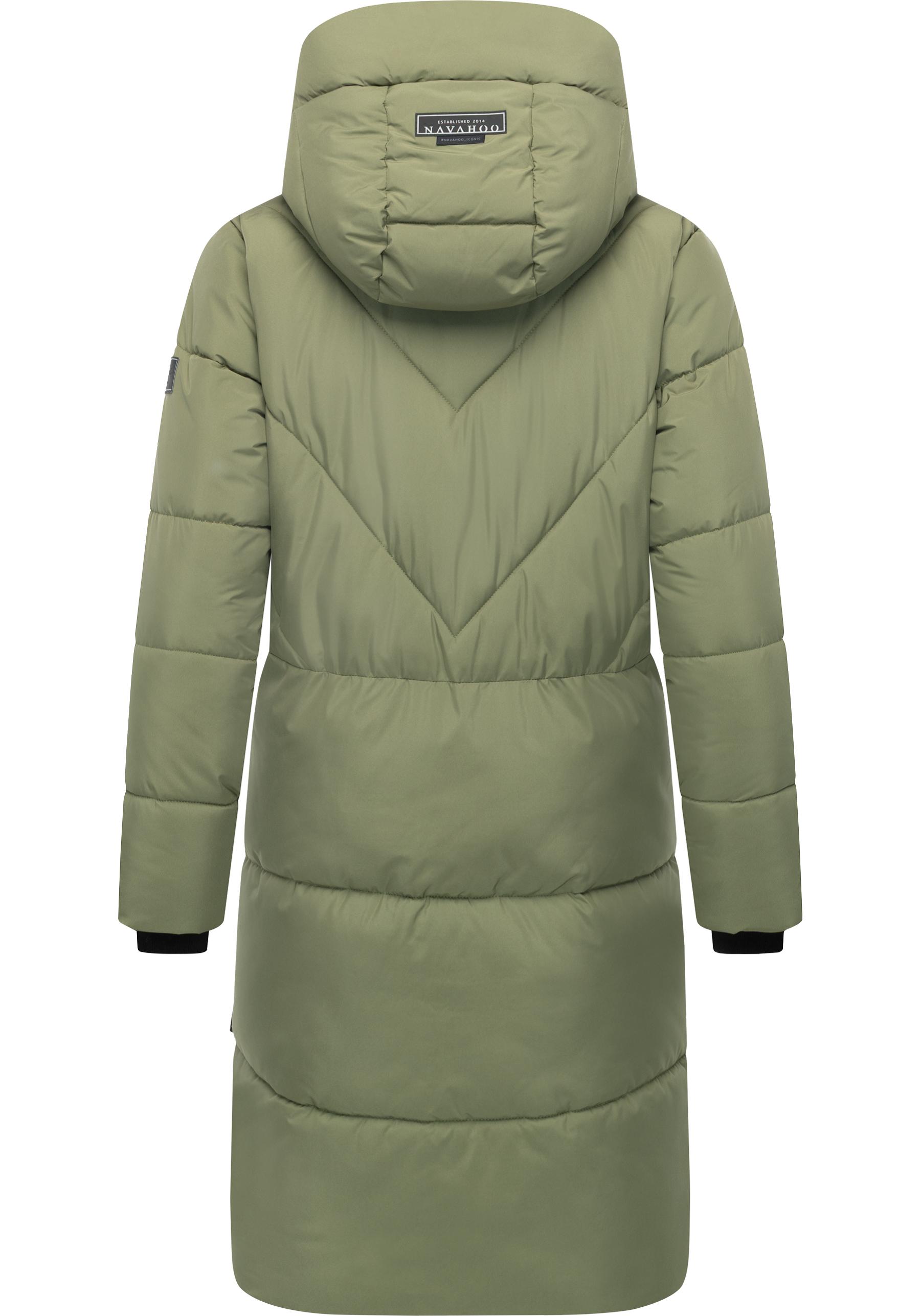 Thumbnail - Navahoo Steppmantel "Kältekuschel XIV" Warmer Damen Wintermantel mit Fleece-gefüttertem Kragen