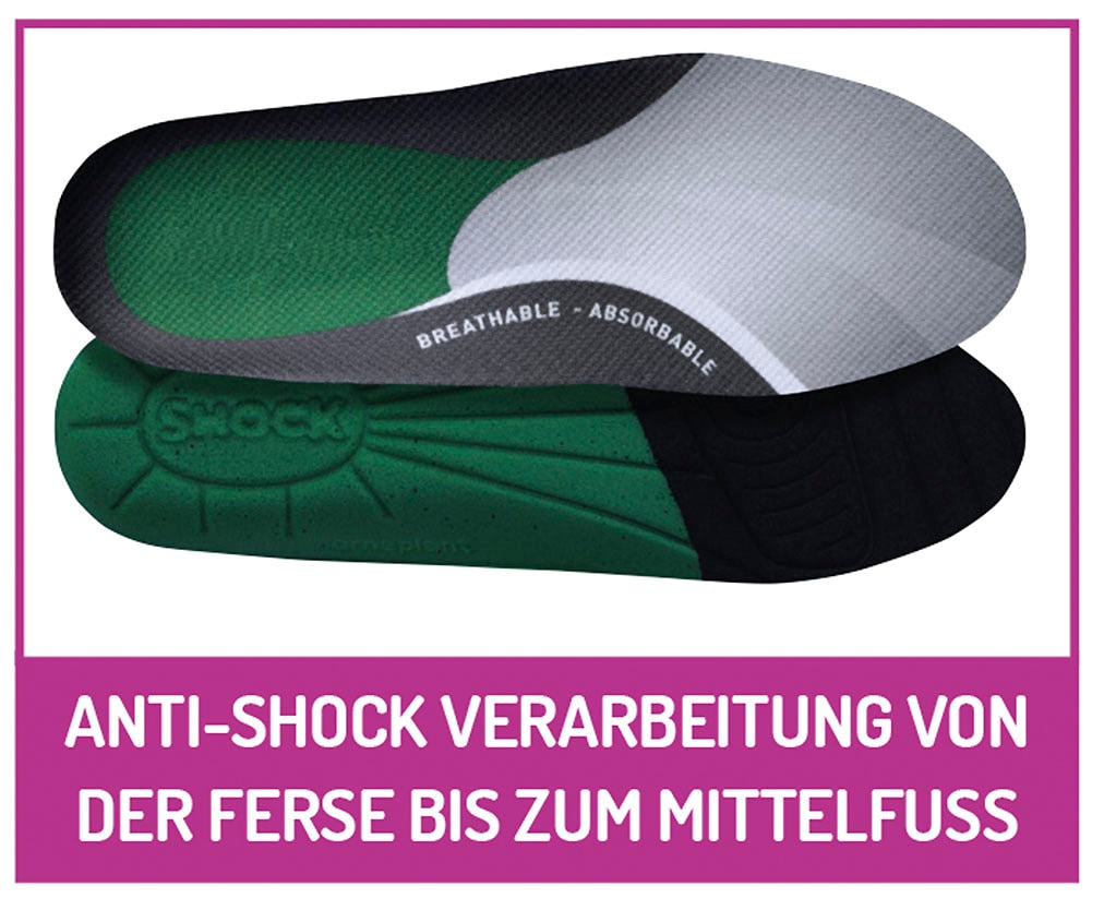 Fußgut Aktivsohlen »Aktiv-Einlagen, Antischock- und Ermüdungswirkung«, (Packung, 2 tlg.), antistatisch, waschbar, atmungsaktiv, antibakteriell bei Schweissfüßen