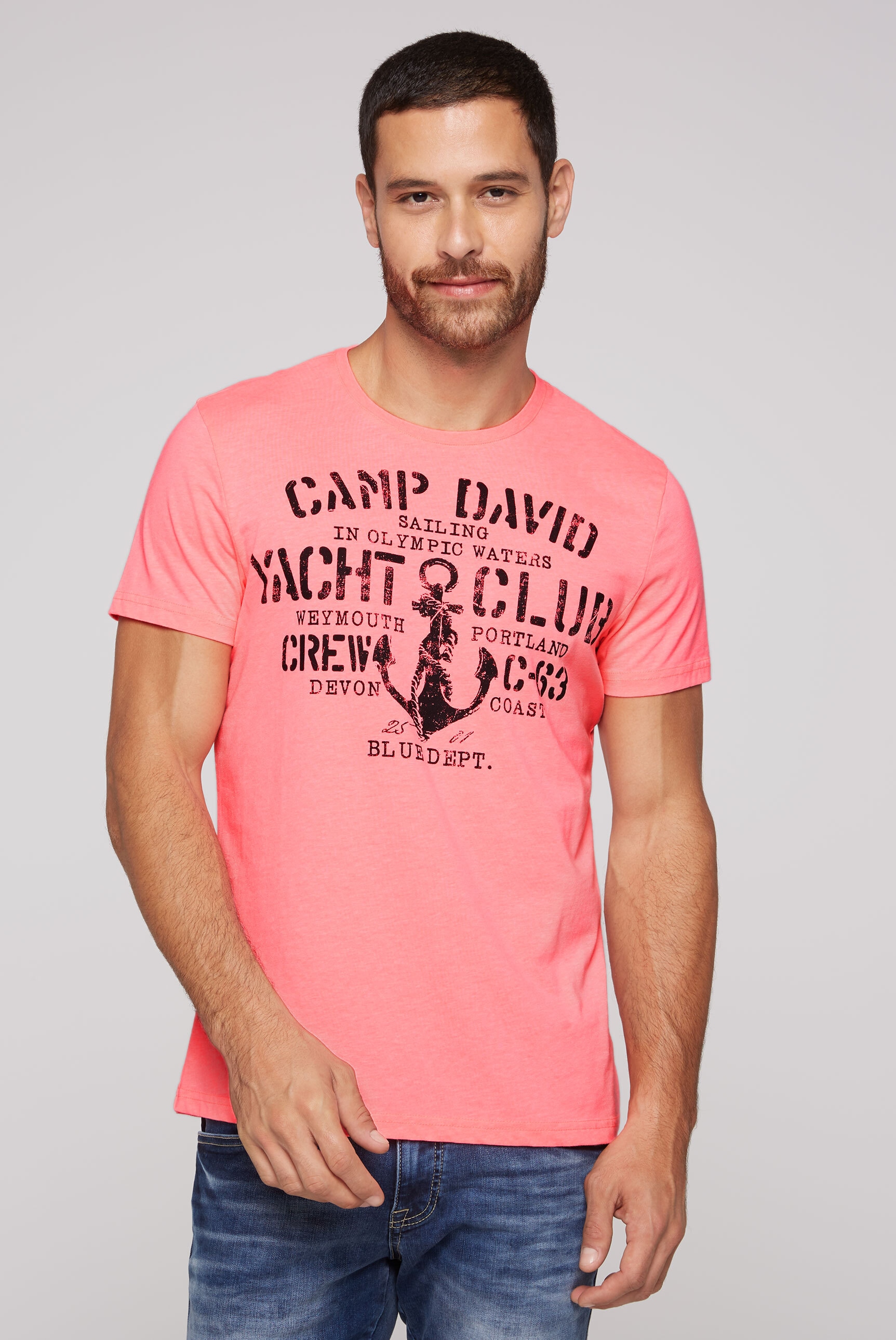 CAMP DAVID Rundhalsshirt, mit Baumwolle