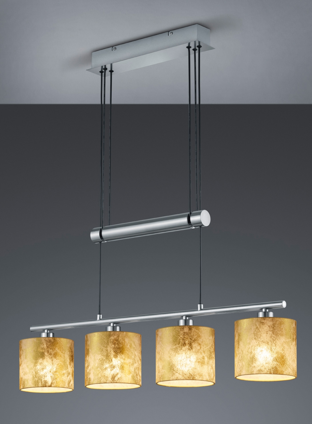 TRIO Leuchten LED Pendelleuchte »Garda«, 4 flammig-flammig, LED Hängelampe, LED Hängeleuchte, höhenverstellbar