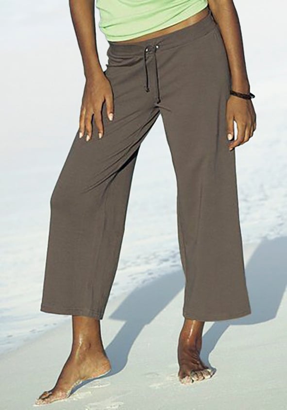 Beachtime 7/8-Strandhose, aus weichem Jersey, Wide-Leg, Jogginghose, Relaxhose