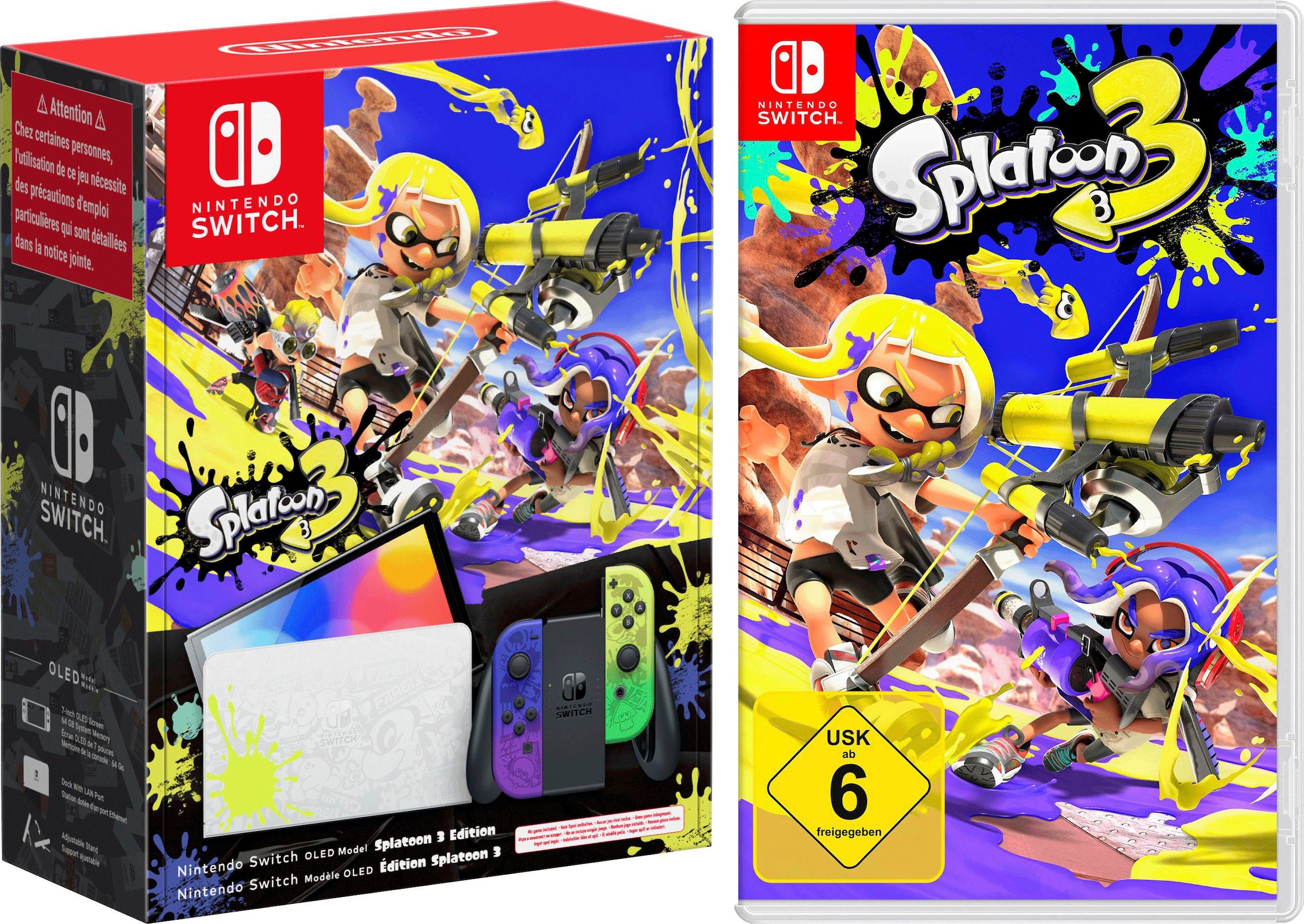 Nintendo Switch Konsolen-Set »NSW OLED Splatoon 3-Edition + Splatoon 3«