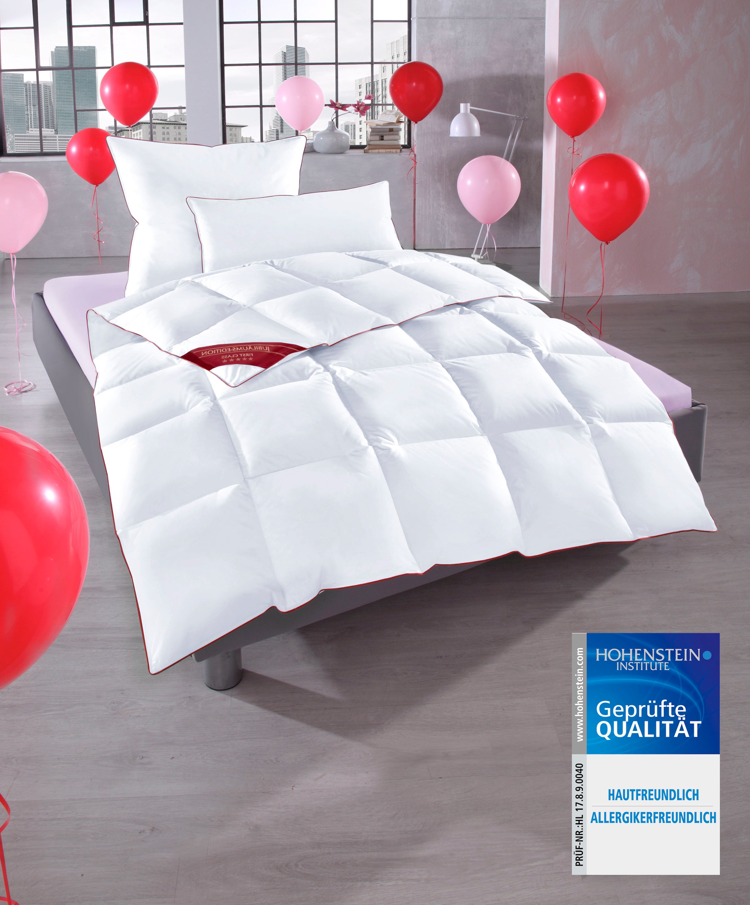 Hanse by RIBECO Daunenbettdecke "Jule" leicht Füllung 90Daunen10Federn 1 St günstig online kaufen