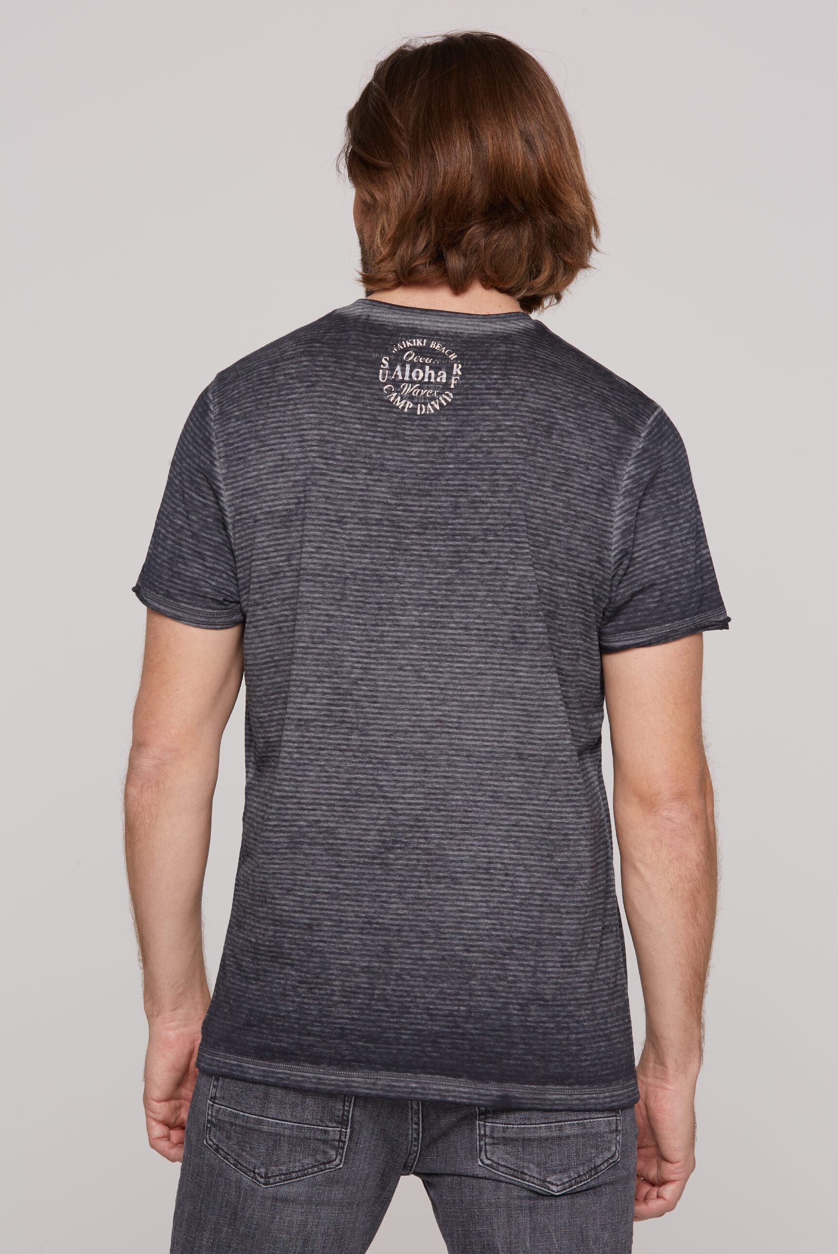 CAMP DAVID Rundhalsshirt, mit Ausbrenner-Effekten