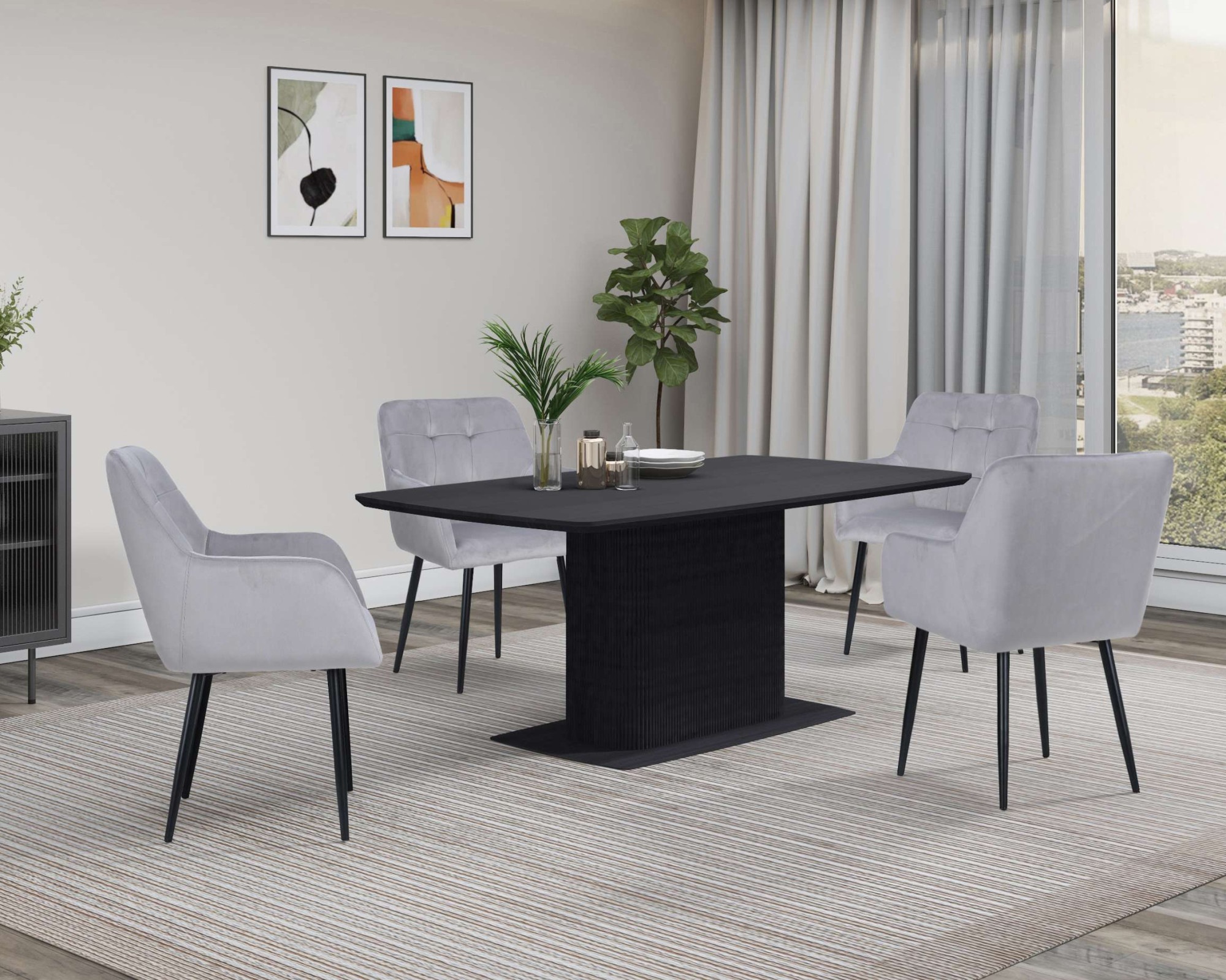 OTTO home Esszimmerstuhl »Bostony« () 2 Stk.gepolsterte Rückenlehne, Armlehne und Sitzfläche, Sitzhöhe 49 cm