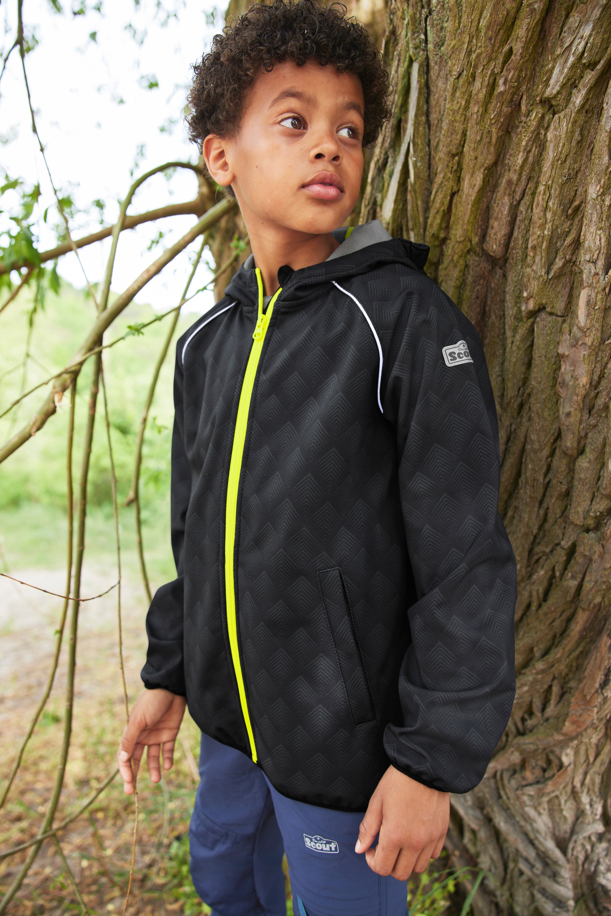 BAUR | Scout Details Kapuze, mit reflektierenden »DINOS«, Softshelljacke mit