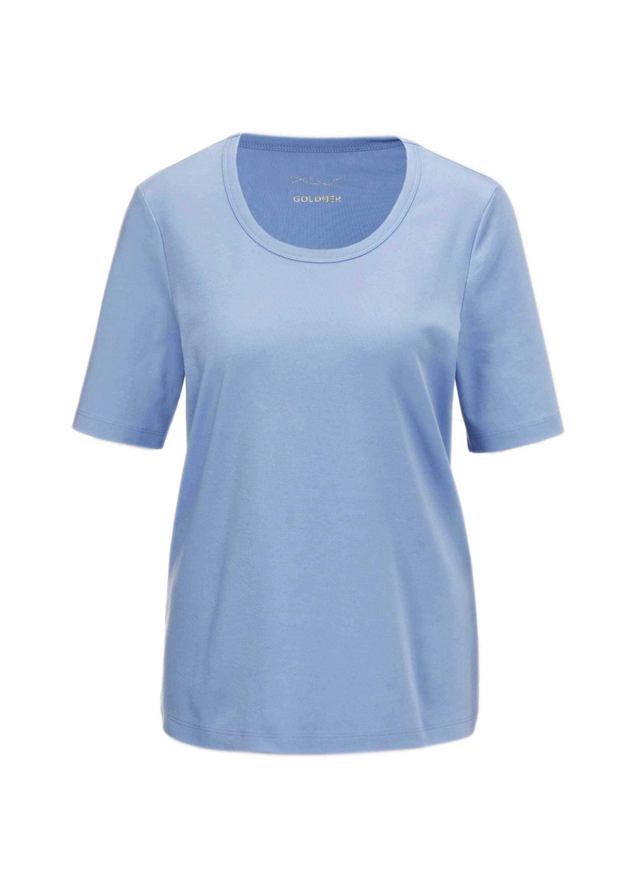 GOLDNER Kurzarmshirt "Edel-T-Shirt mit Rundhalsausschnitt" günstig online kaufen