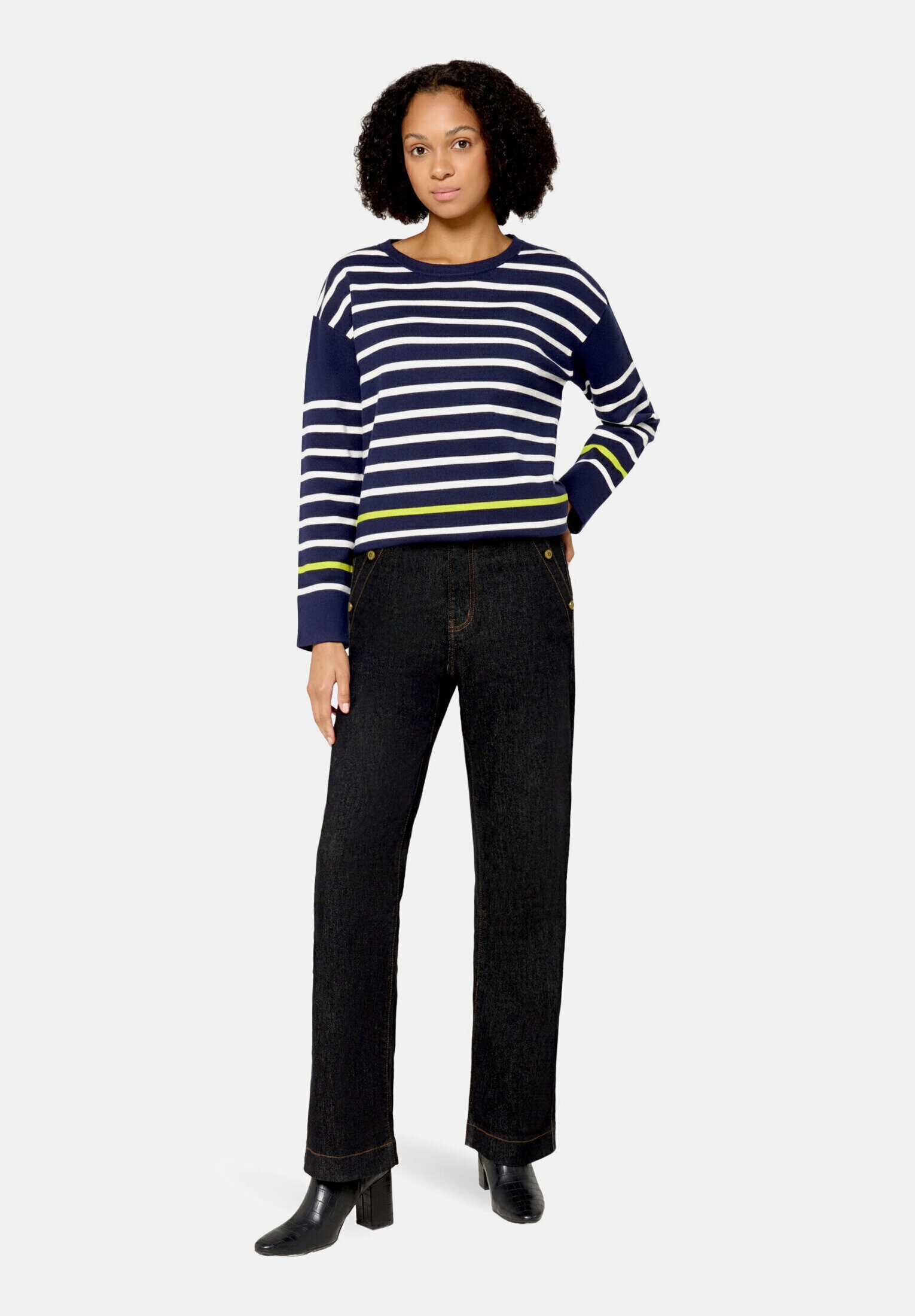 Cartoon Strickpullover "Damen mit Rundhalsausschnitt" 1 tlg.