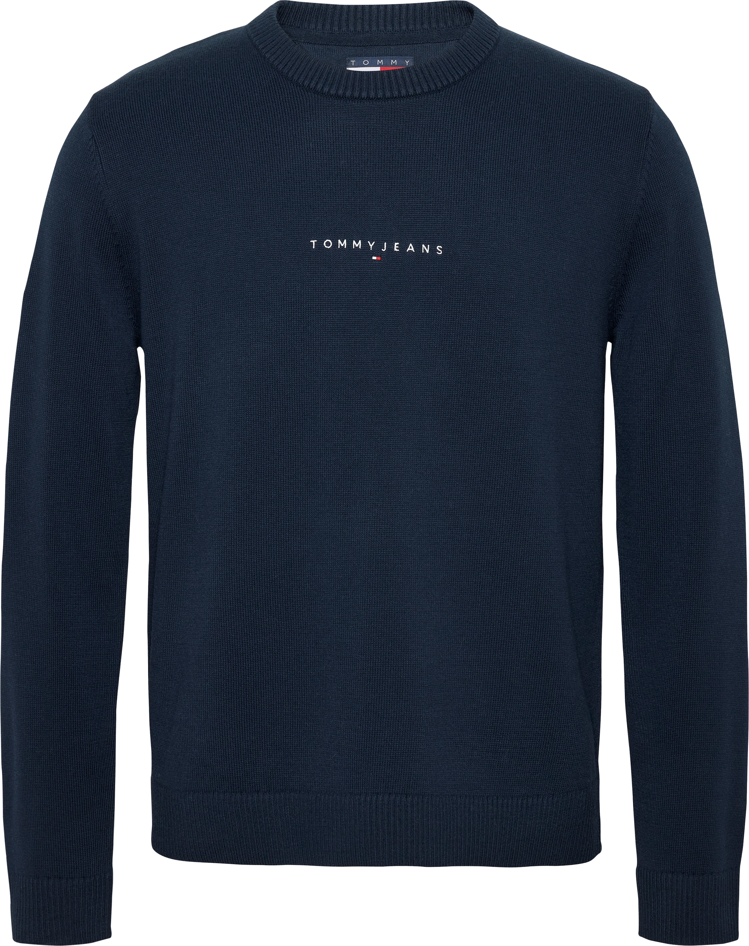 Tommy Jeans Strickpullover »TJM LINEAR SMALL CHEST SWEATER«, mit Logoschriftzug