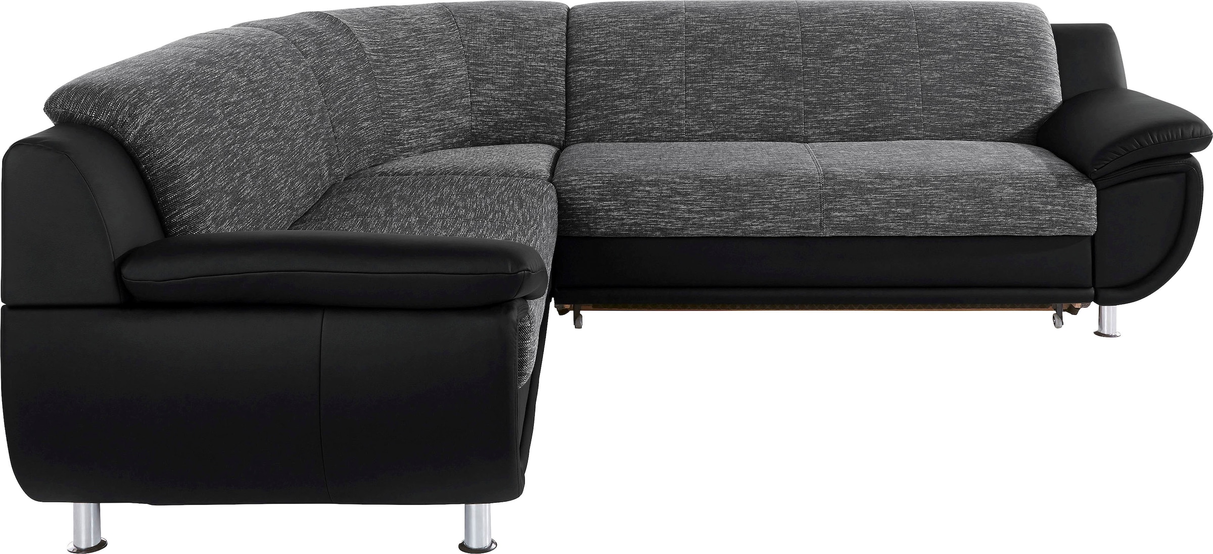 TRENDMANUFAKTUR Ecksofa »Rondo 3, zeitlos und modern, im Materialmix, L-Form«, wahlweise Federkern für hohen Sitzkomfort, wahlweise Bettfunktion