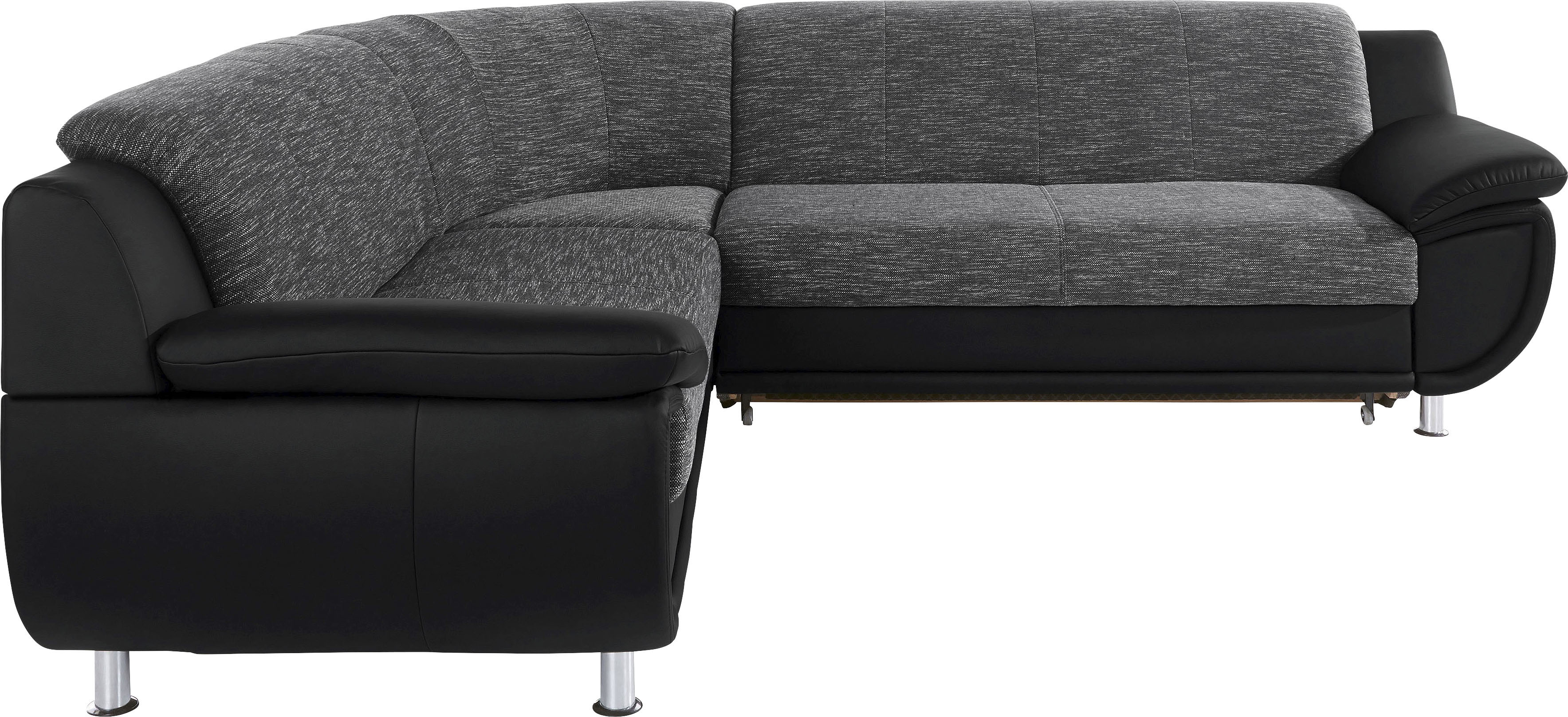 Thumbnail - TRENDMANUFAKTUR Ecksofa "Rondo 3, zeitlos und modern, im Materialmix, L-Form", wahlweise Federkern für hohen Sitzkomfort...