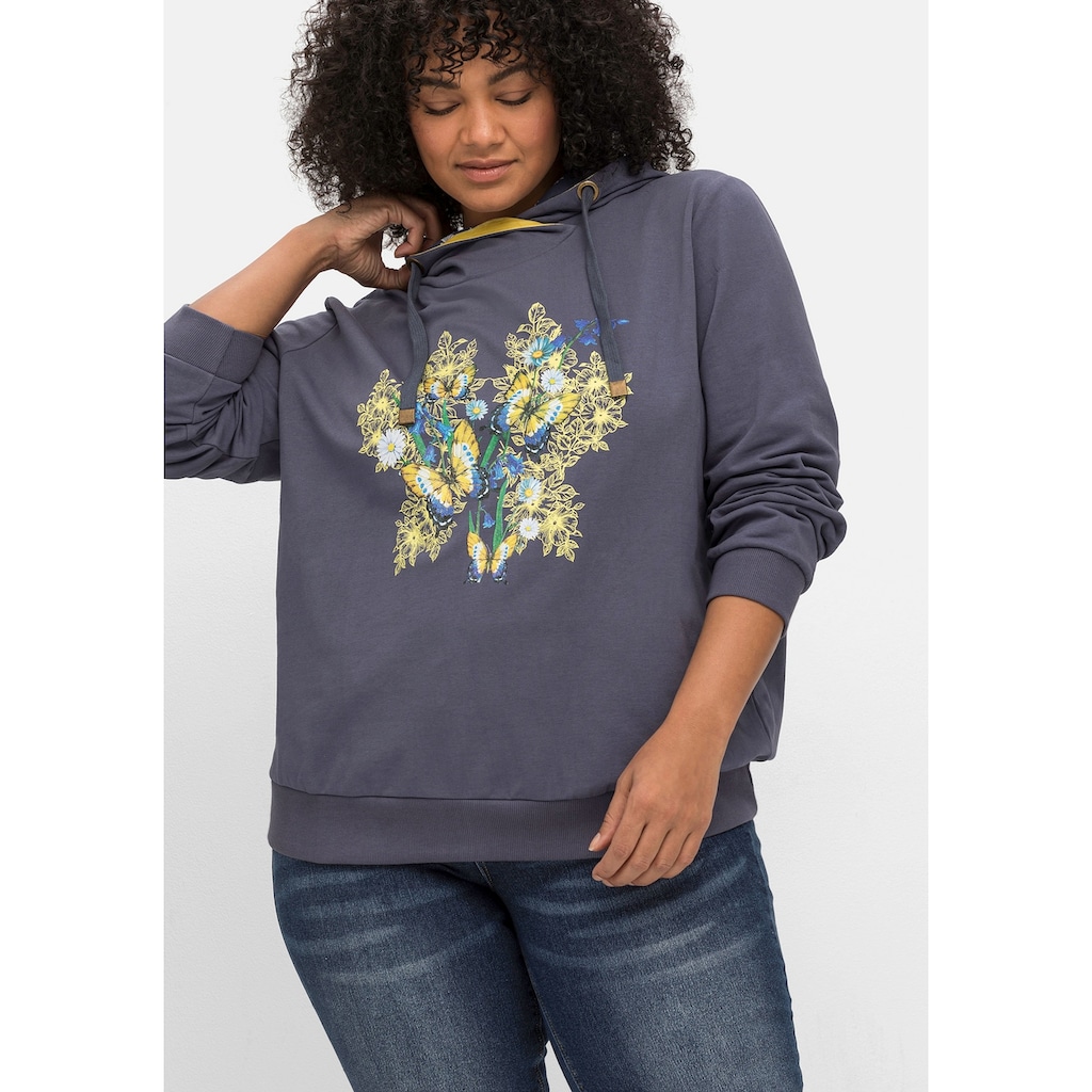 sheego by Joe Browns Kapuzensweatshirt »Große Größen« mit floralem Frontdruck