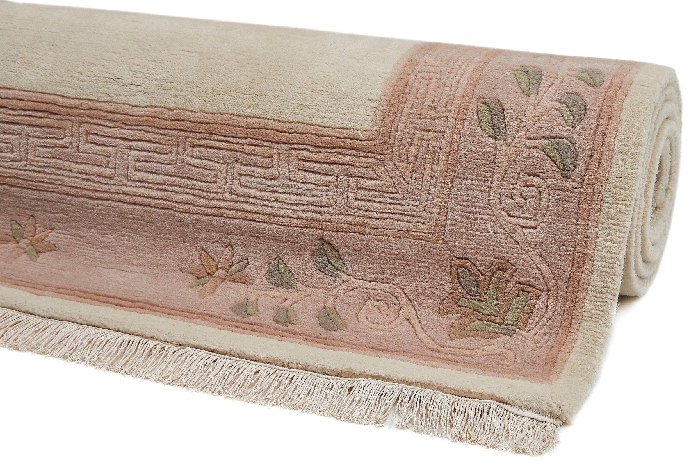 LUXOR living Wollteppich »Adour«, rechteckig, 18 mm Höhe, reine Wolle, handgeknüpft, mit Bordüre und Fransen, Wohnzimmer