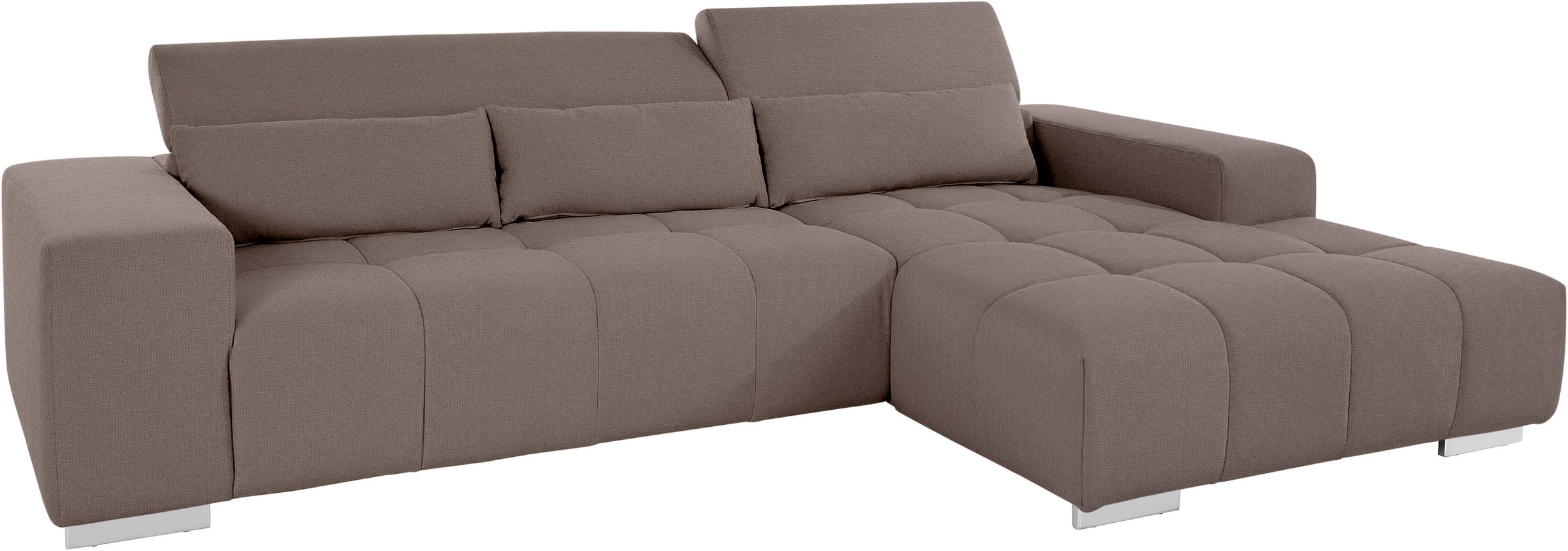 COTTA Ecksofa »Orion L-Form«, mit Kopfteilverstellung & 3 Nierenkissen