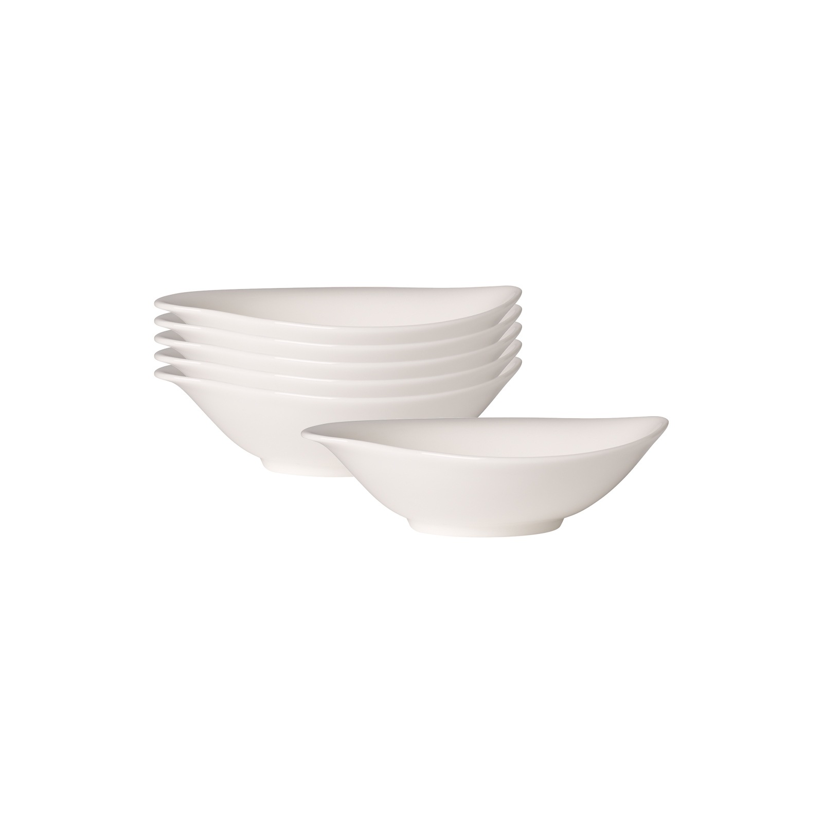 VILLEROY & BOCH Schale "Schalen New Cottage Basic 15 x 13 cm 6er Set weiß", weiß, Schüsseln
