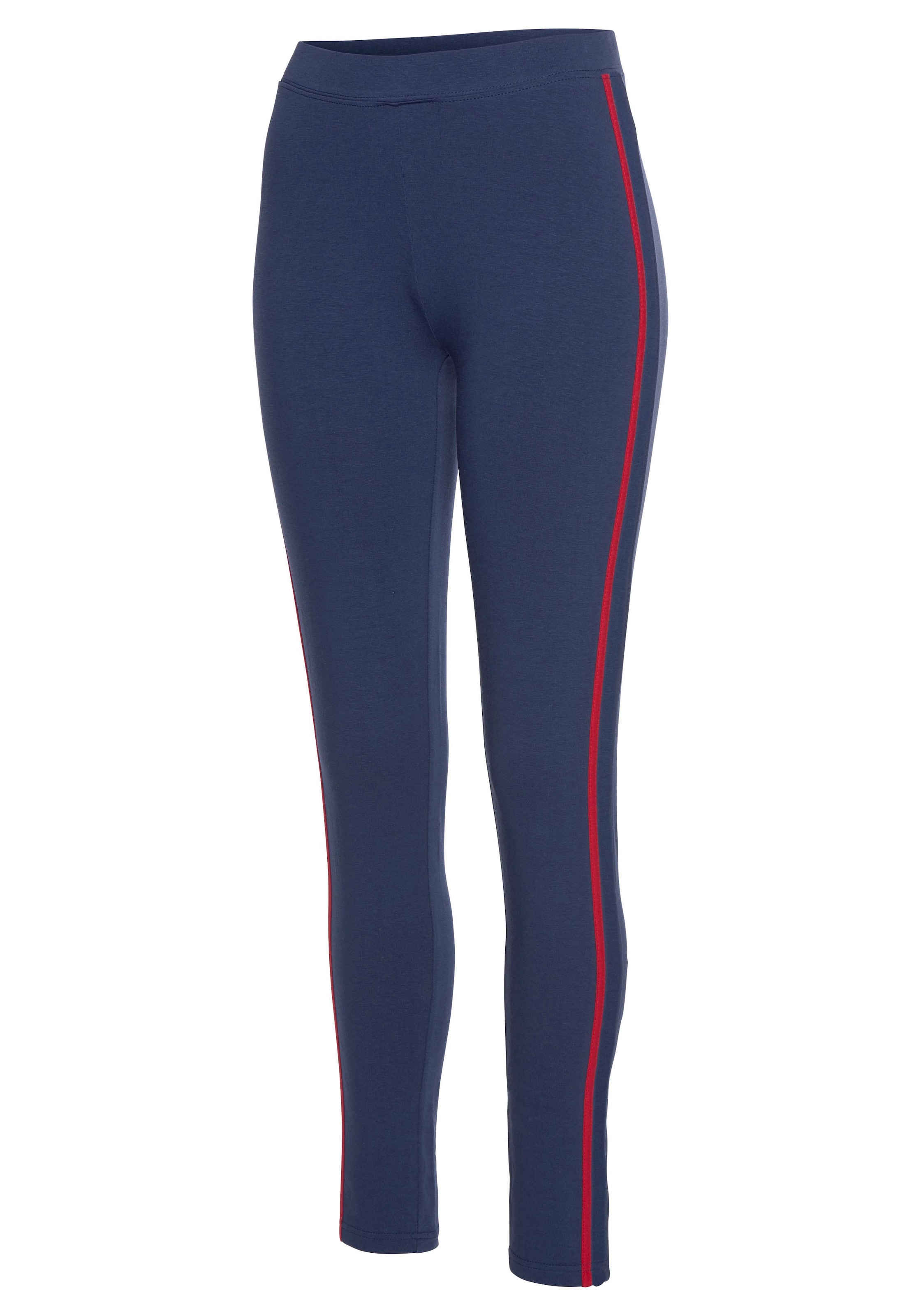 H.I.S Leggings, Seitliche Streifeneinsätze in Kontrastfarben, Loungewear