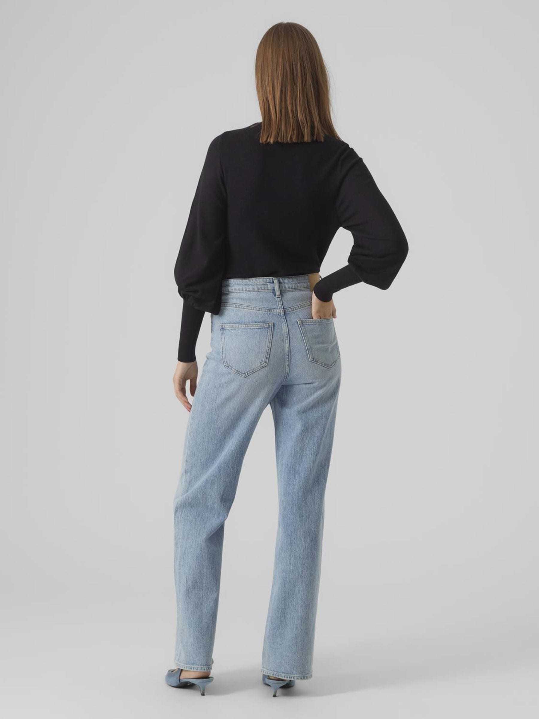 Vero Moda Strickpullover »VMHOLLYKARISPUFF LS HIGHNK PULLOV GA BOO«